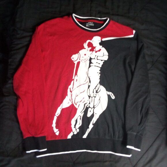 Polo Ralph Lauren Polo Ralph Lauren Big Pony Rider Crewneck Sweatshirt Size US M / EU 48-50 / 2 - 2 Thumbnail