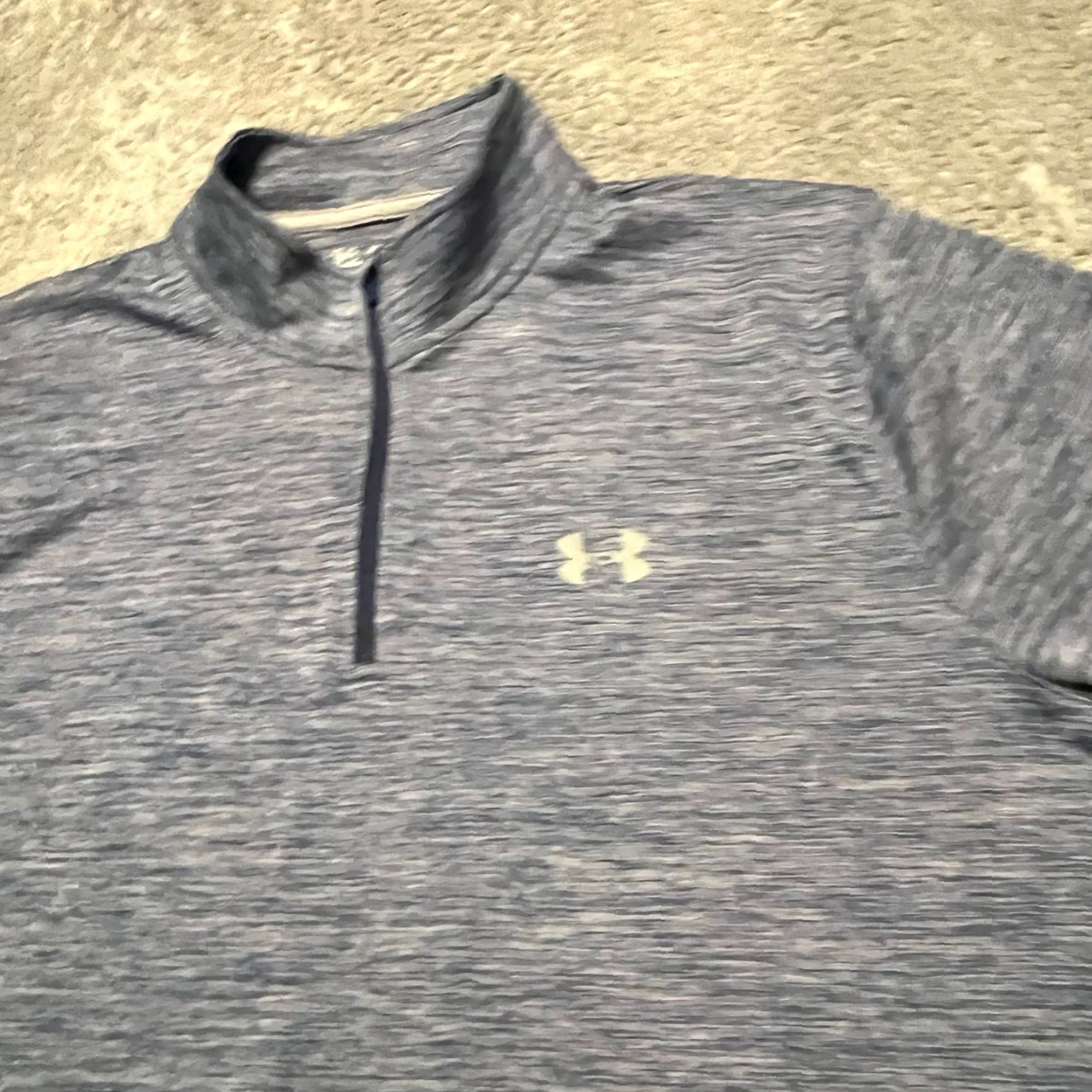 Under Armour Under Armour Shirt Mens XXL Quarter Zip Performance Long Sleeve Blue Size US XXL / EU 58 / 5 - 2 Thumbnail
