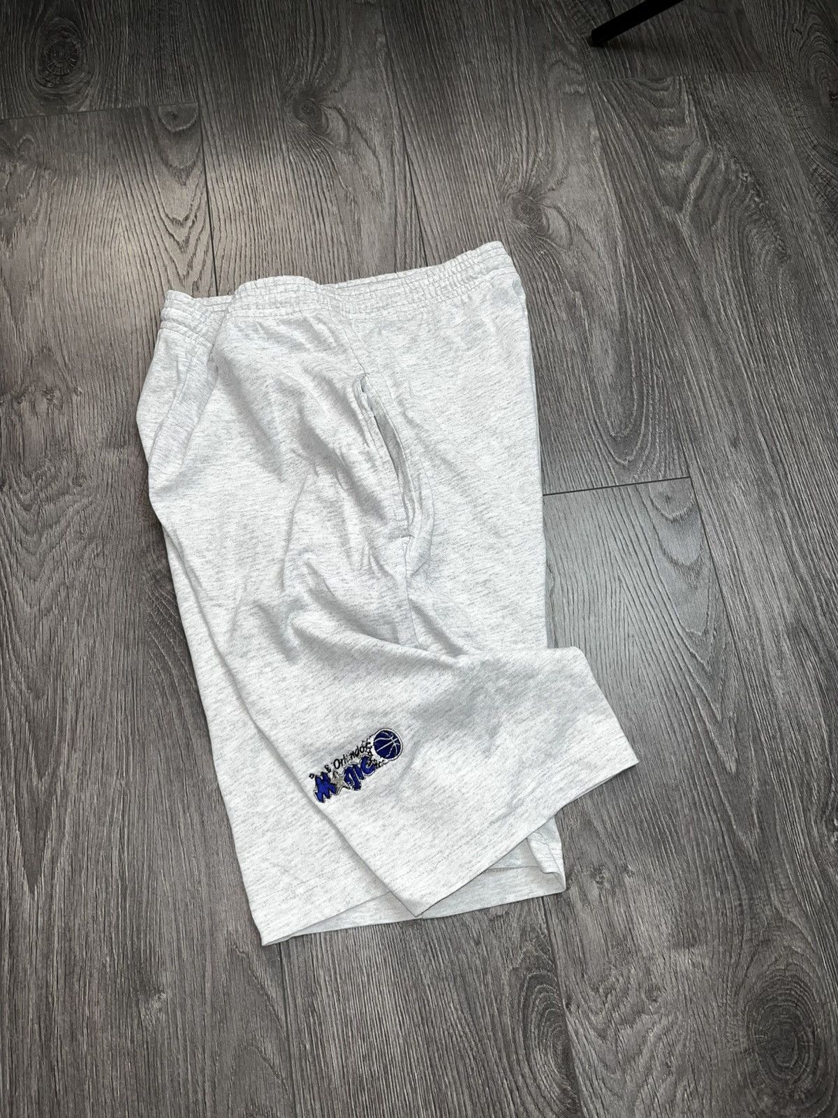 Nutmeg Vintage 90s Nutmeg Mills Orlando Magic Grey Sweat Shorts Size US 31 - 1 Thumbnail