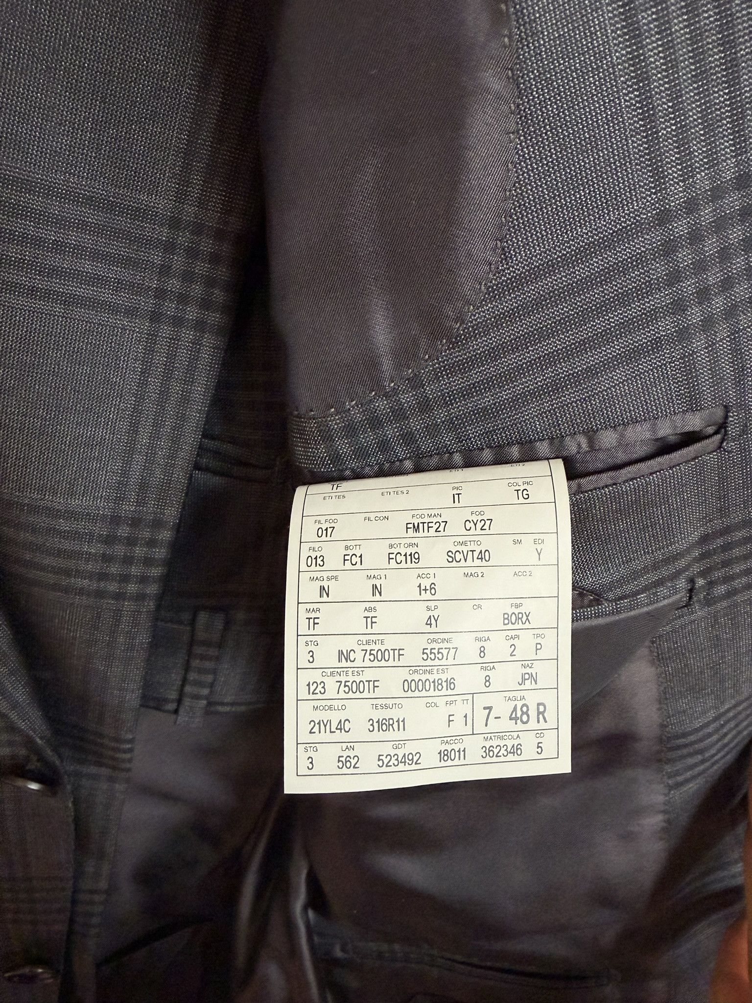 Tom Ford TOM FORD O’Connor Fit Grey Wool Glen Check Suit 38R Size 38R - 10 Thumbnail