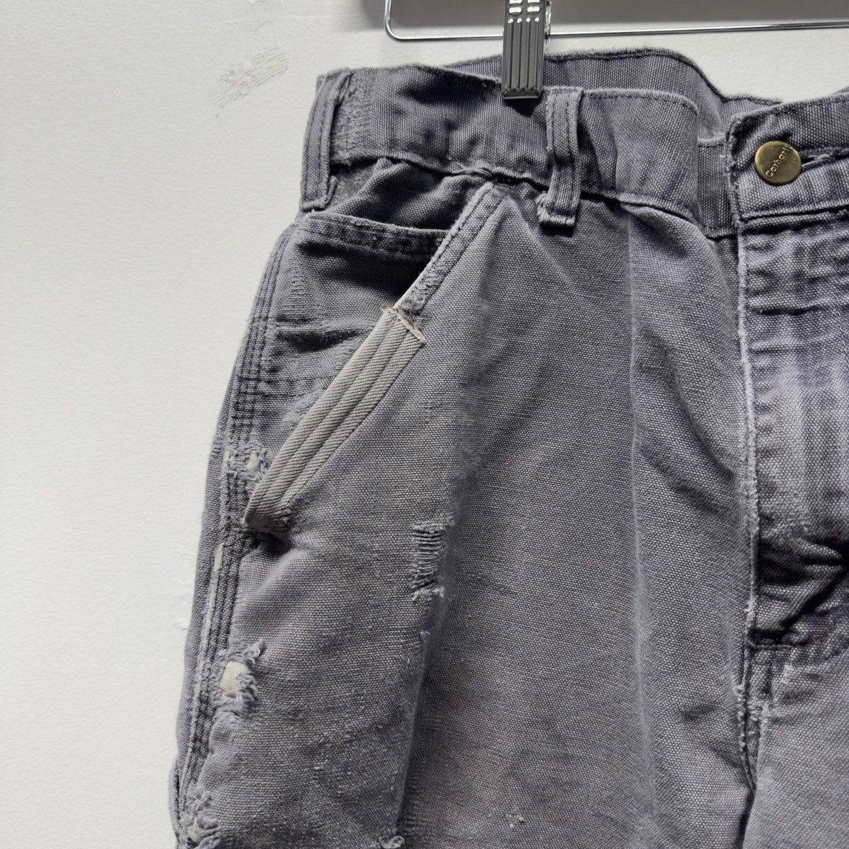 Carhartt Carhartt Thrashed Faded Distressed Pants ERD Grunge Chrome Size US 31 - 8 Thumbnail
