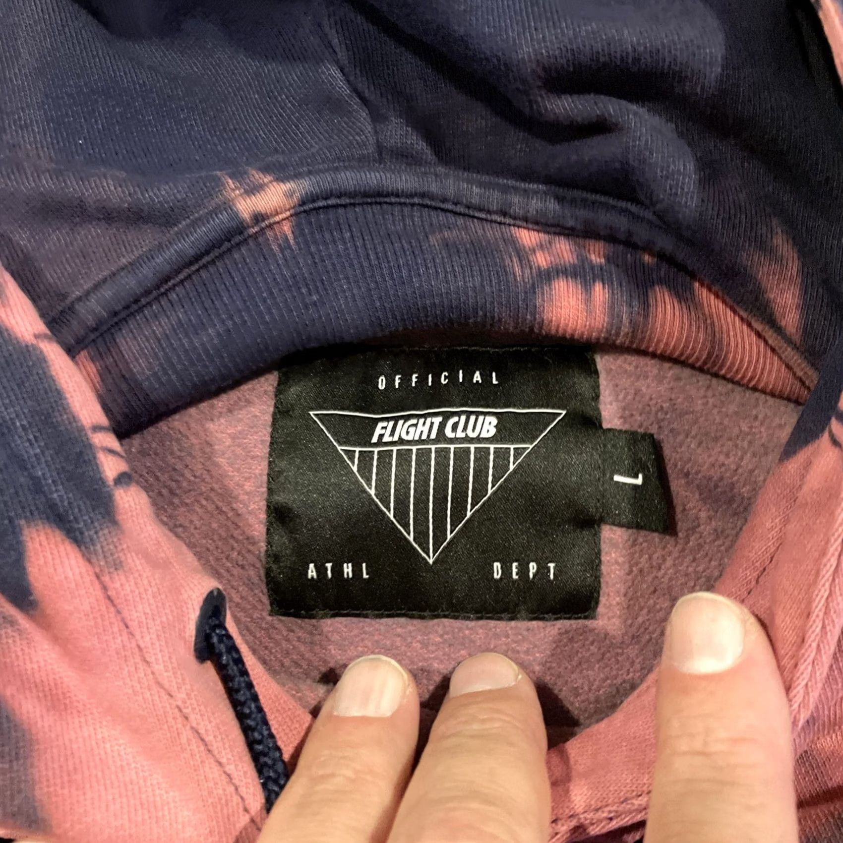 Vintage FLIGHT CLUB NYC Custom Reverse Tie Dye Hoodie Men's Large Awesome Size US L / EU 52-54 / 3 - 3 Thumbnail