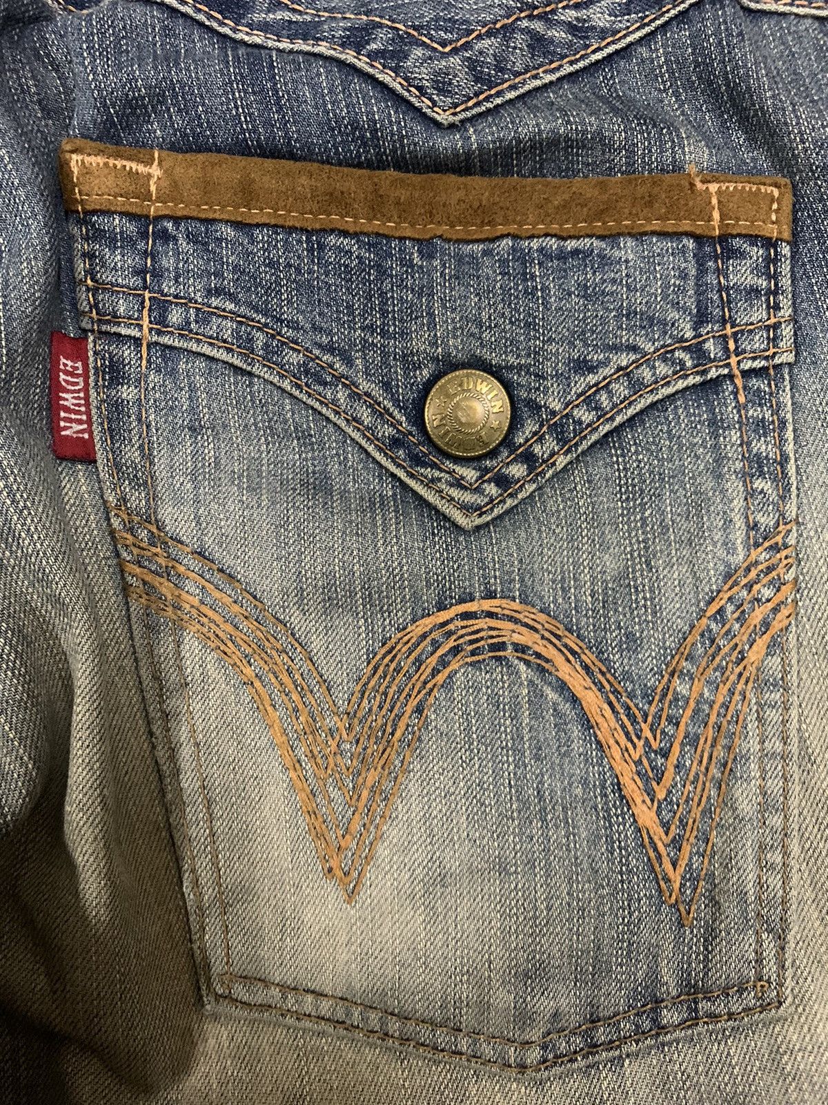 Edwin Vintage Edwin XV Mud Wash Distressed Grunge Jeans Size US 31 - 14 Thumbnail