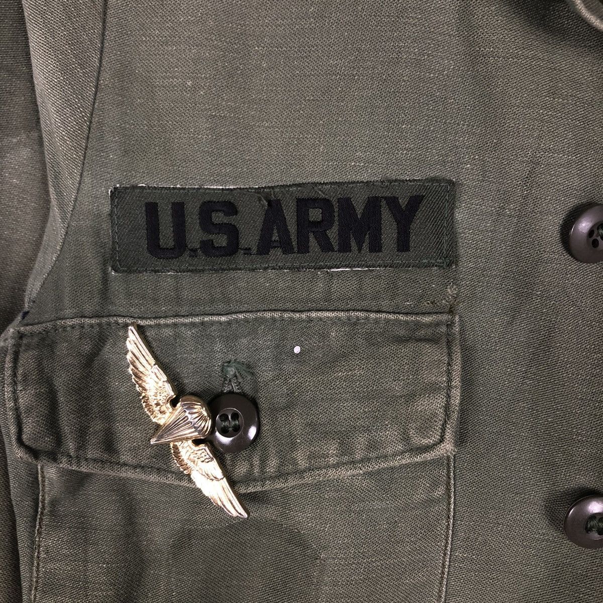 Vintage 📌TRUE VINTAGE 60s OG-07 SHIRT JACKET CHORE MILITARY US ARMY Size US M / EU 48-50 / 2 - 19 Thumbnail