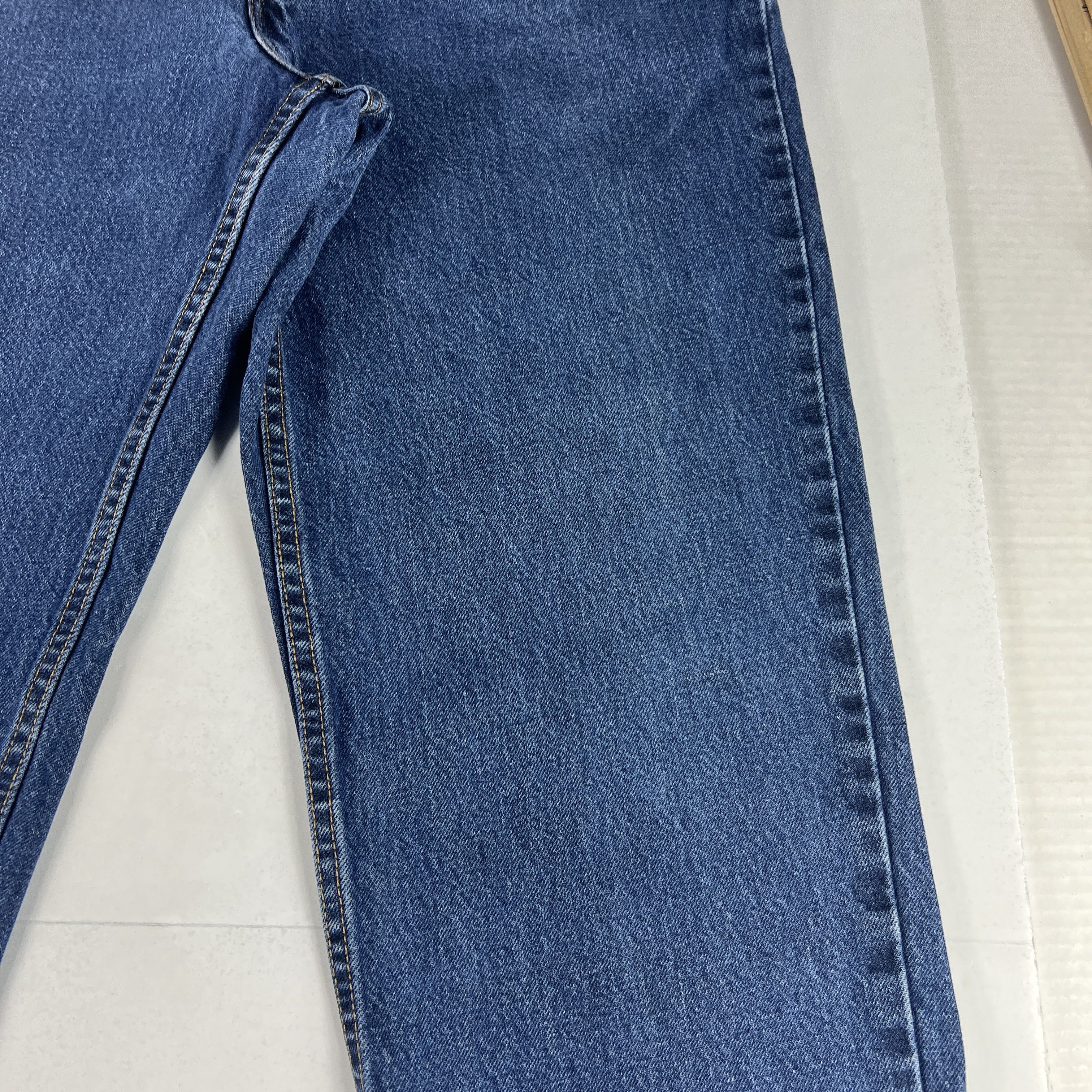 Levi's × Vintage Y2K Levi's Jeans 550 Relaxed Dark Blue Faded Cotton Denim Size US 34 / EU 50 - 3 Thumbnail