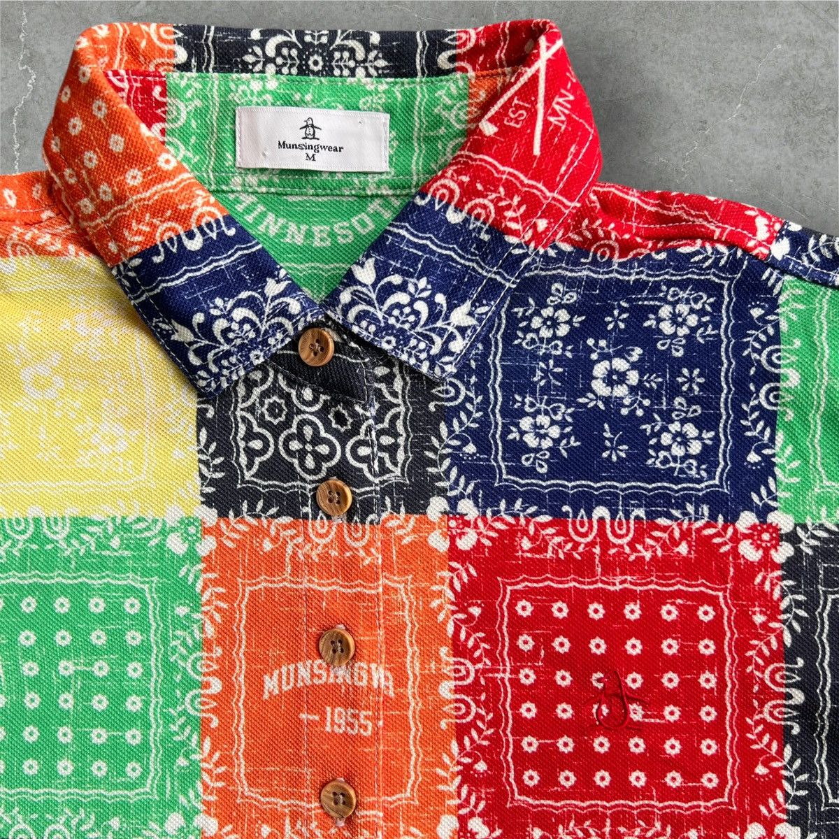 Reyn Spooner Vintage REYN SPOONER x MUNSINGWEAR Paisley Patchwork Polo Size US M / EU 48-50 / 2 - 2 Thumbnail