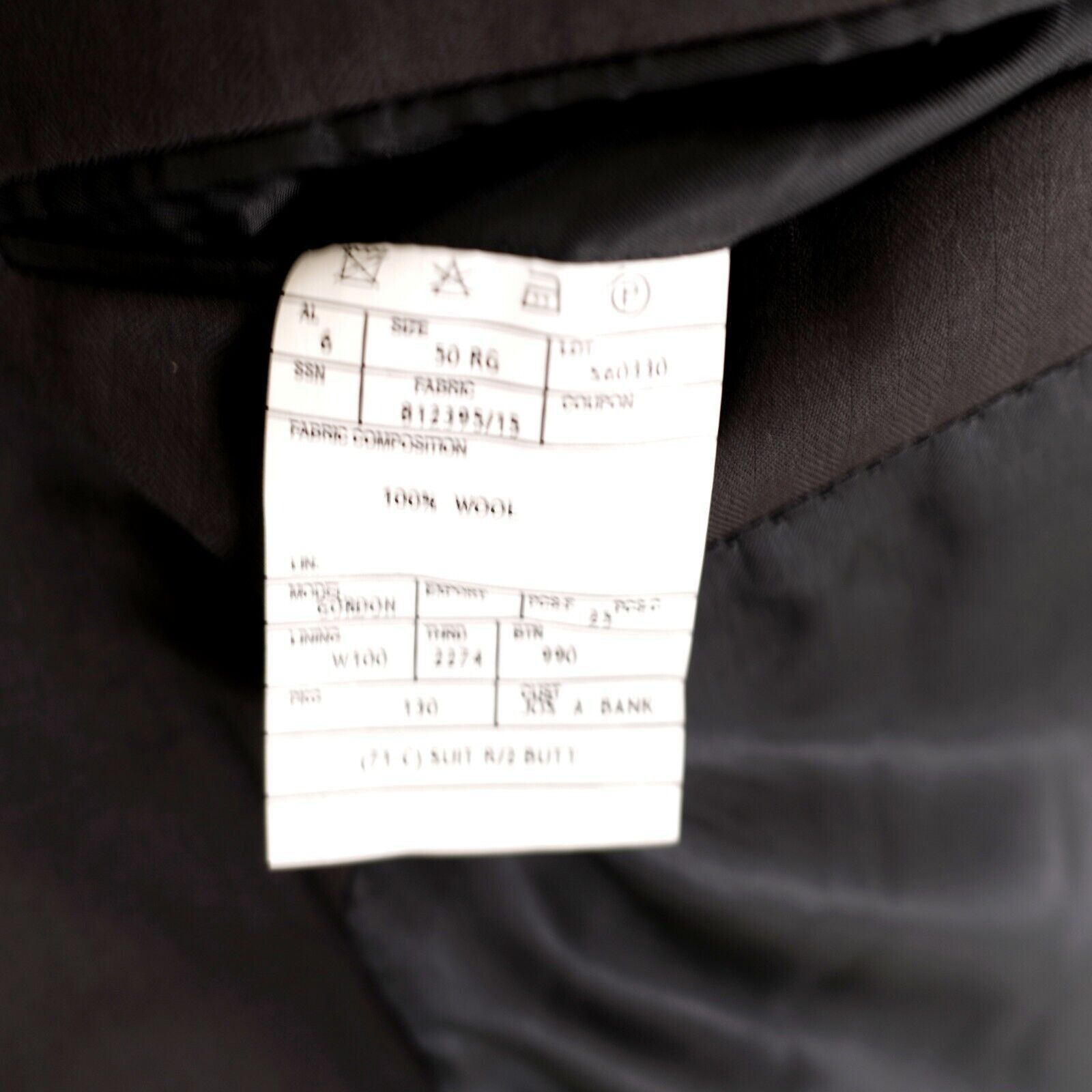 Jos. A. Bank Jos A Bank Signature Black Wool Herringbone 2 Button Suit Ja Size 48L - 10 Thumbnail