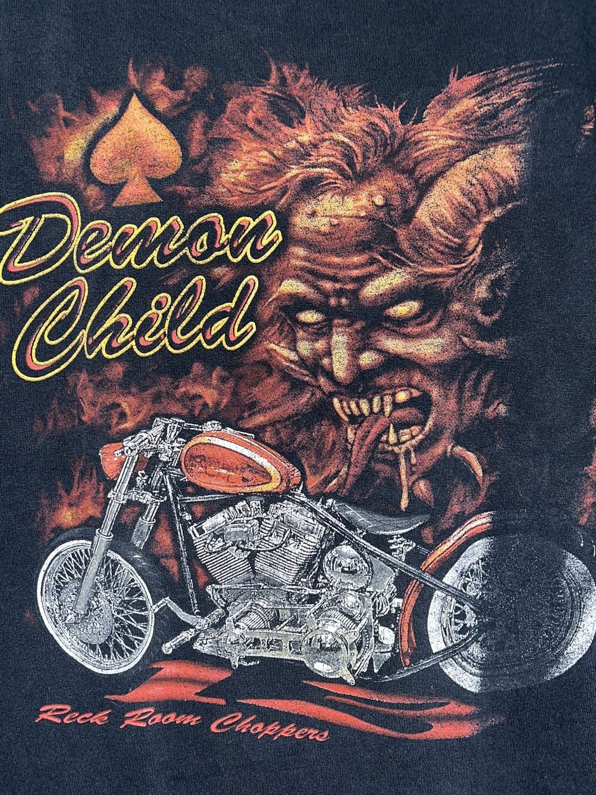 If Six Was Nine × Vintage Crazy Grunge Y2K Faded Demon Child Chopper ERD Long Sleeve Size US L / EU 52-54 / 3 - 2 Thumbnail