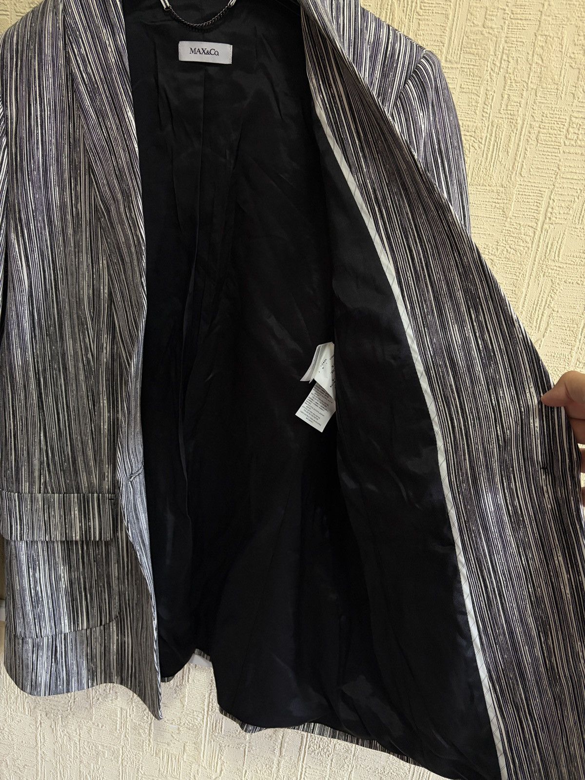 MAX&Co. MAX & Co. Max Mara Striped Tailored Blazer IT 46 US 10 Size L / US 10 / IT 46 - 9 Thumbnail