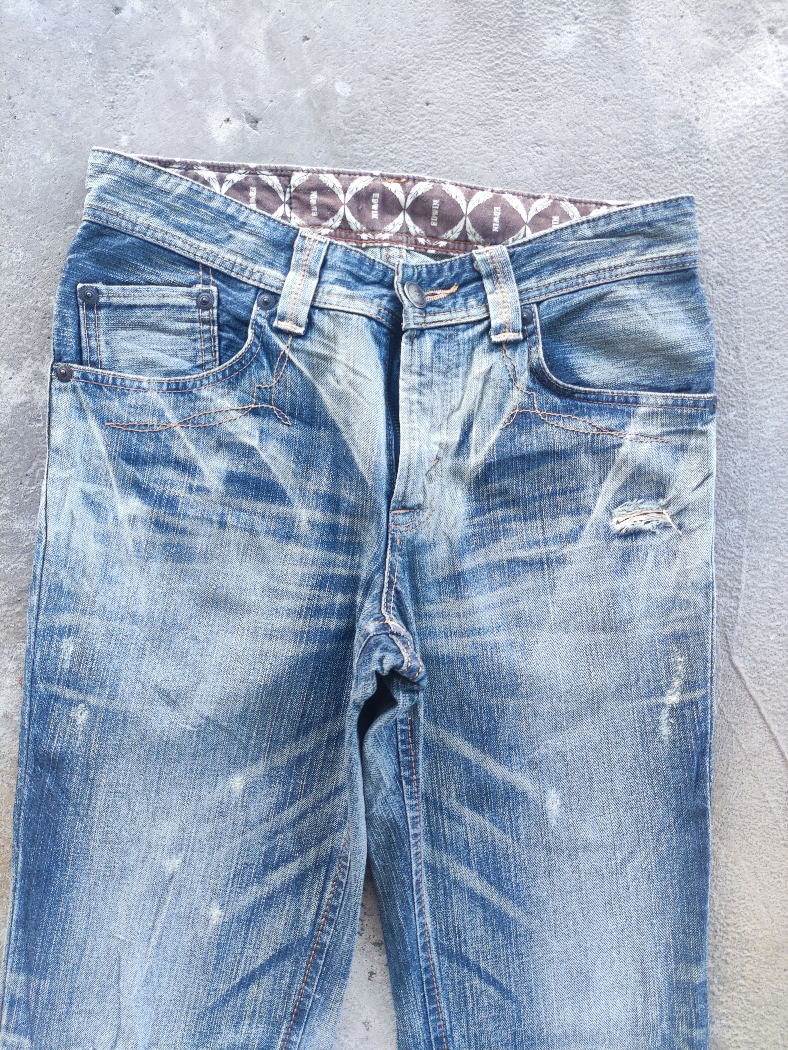 Edwin Vintage Edwin Flare Denim Distress Faded Denim Size US 32 / EU 48 - 3 Thumbnail