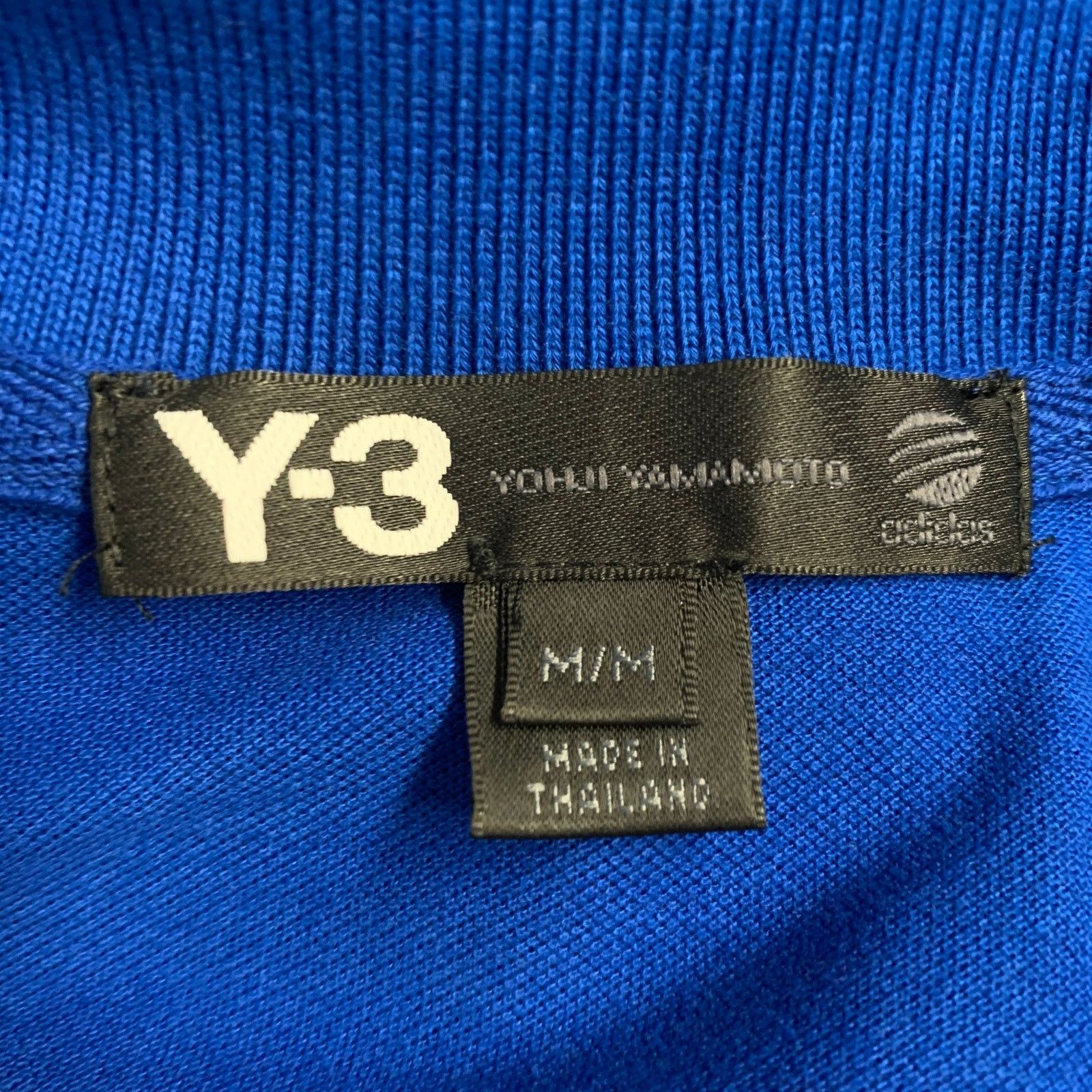 Y-3 Y-3 Size M Blue Cotton Logo Half Placket Polo Size US M / EU 48-50 / 2 - 5 Thumbnail