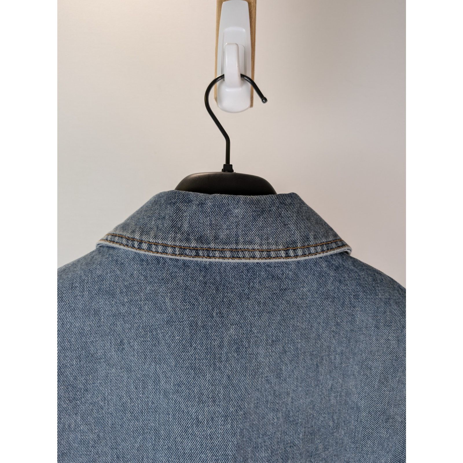 Loewe o1rshd1 Contrast Leather Panelling Denim Jacket in Blue Size US L / EU 52-54 / 3 - 15 Thumbnail