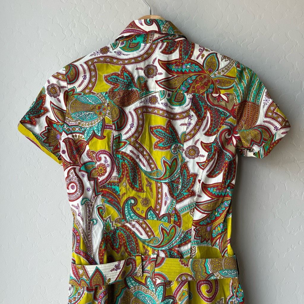 Etro NEW ETRO Dress Paisley Print Collared Button Down Shirt Dres Size XS / US 0-2 / IT 36-38 - 11 Thumbnail