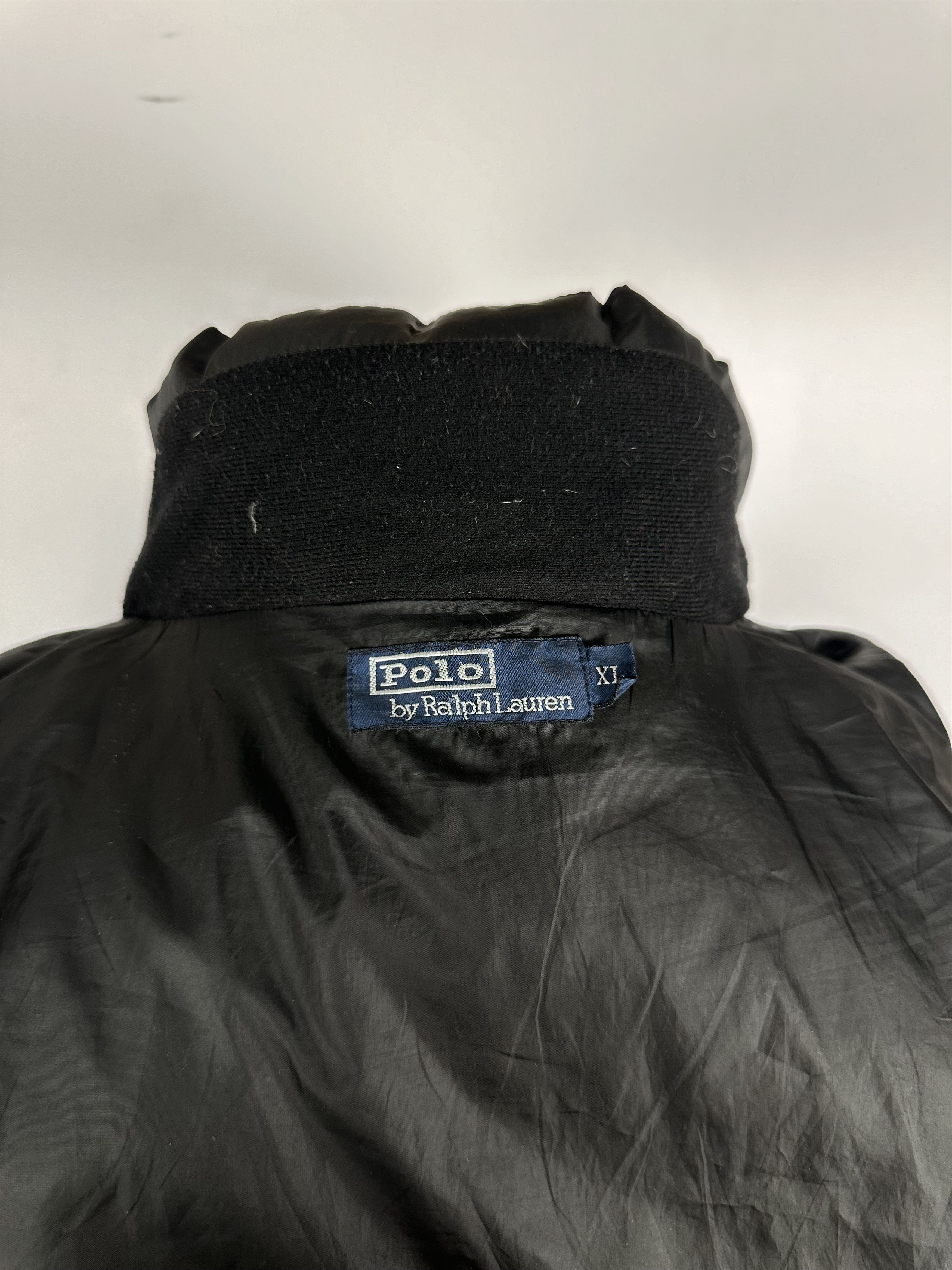 Vintage Polo Ralph Lauren Puffer Down Jacket Black Size XL