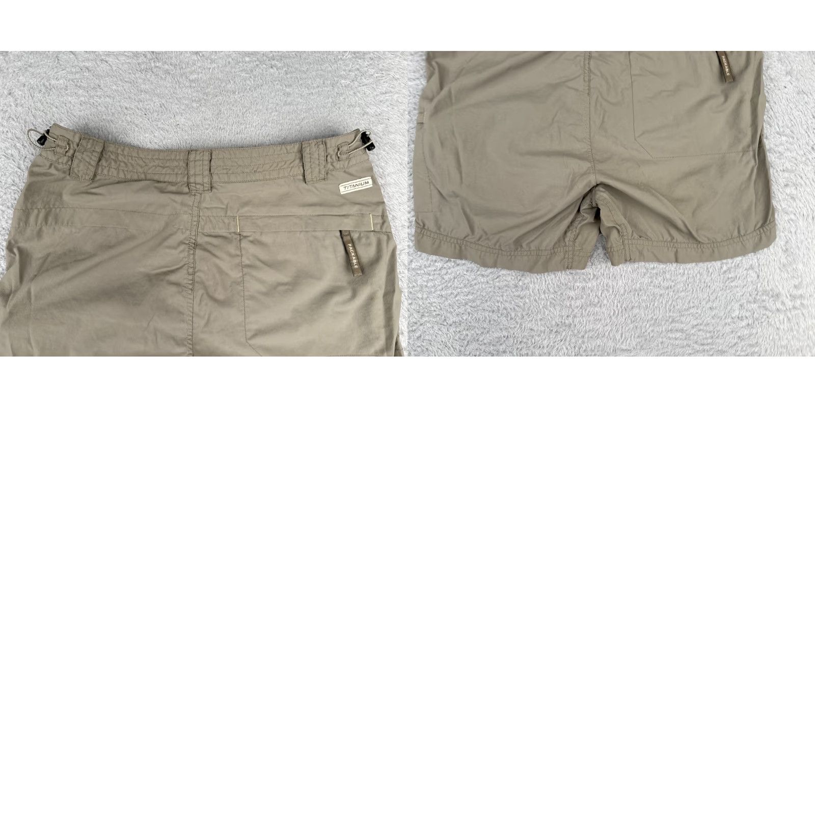 Vintage Columbia Shorts Women Medium Beige 8 Cargo Packable Titanium Adjustable Waist Size 32" / US 10 / IT 46 - 9 Thumbnail
