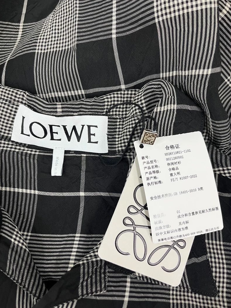 Loewe LOEWE Black and white checkered shirt Size M / US 6-8 / IT 42-44 - 4 Thumbnail