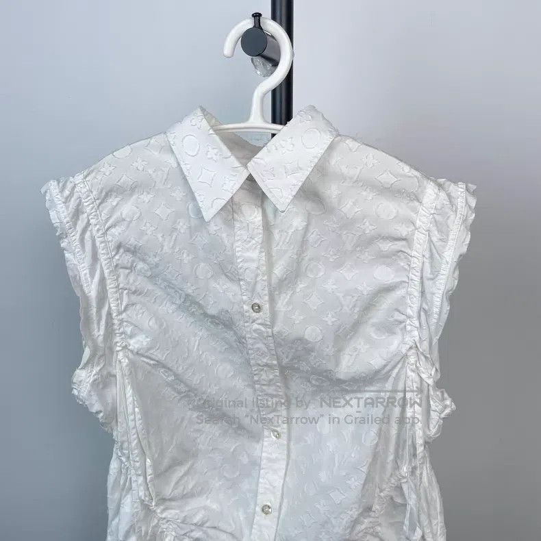 Louis Vuitton Louis Vuitton White embossed presbyopic full print shirt Size XXS / US 00 / IT 34 - 2 Thumbnail