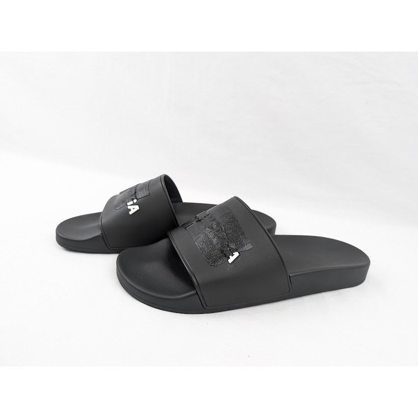 Balenciaga o1rshd1 Pool Logo Slides in Black/White Size US 12 / EU 45 - 17 Thumbnail