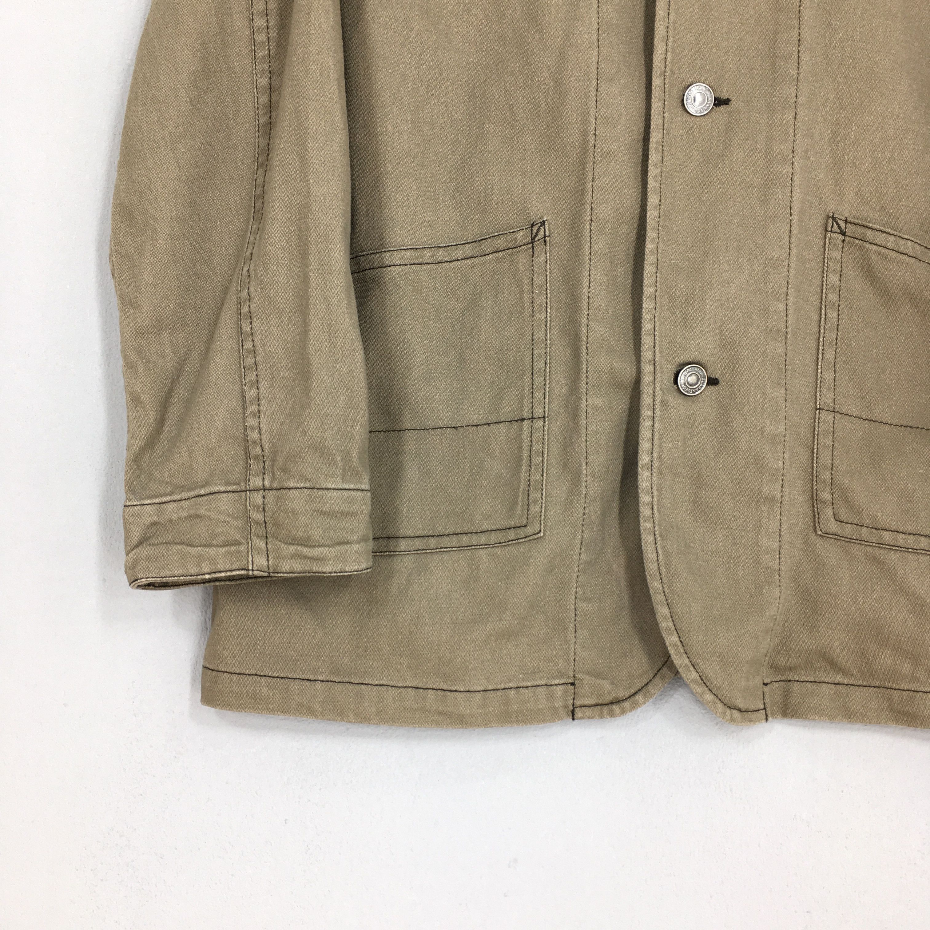 Vintage Vintage 90's Worker Frenchwork Denim Jacket Medium Size US M / EU 48-50 / 2 - 3 Thumbnail