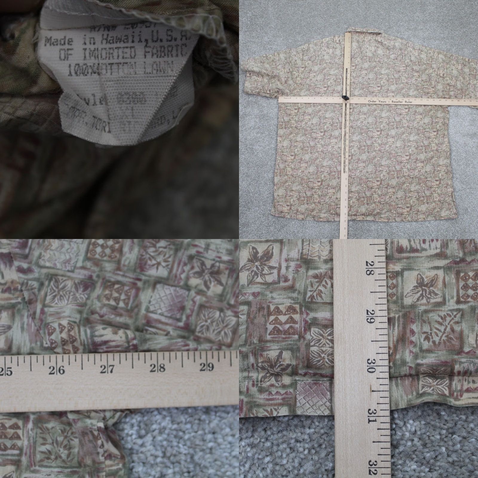 Tori Richard Tori Richard Shirt Adult 2XL XXL Beige Cotton Lawn Short Sleeve Button Up Size US XXL / EU 58 / 5 - 8 Thumbnail