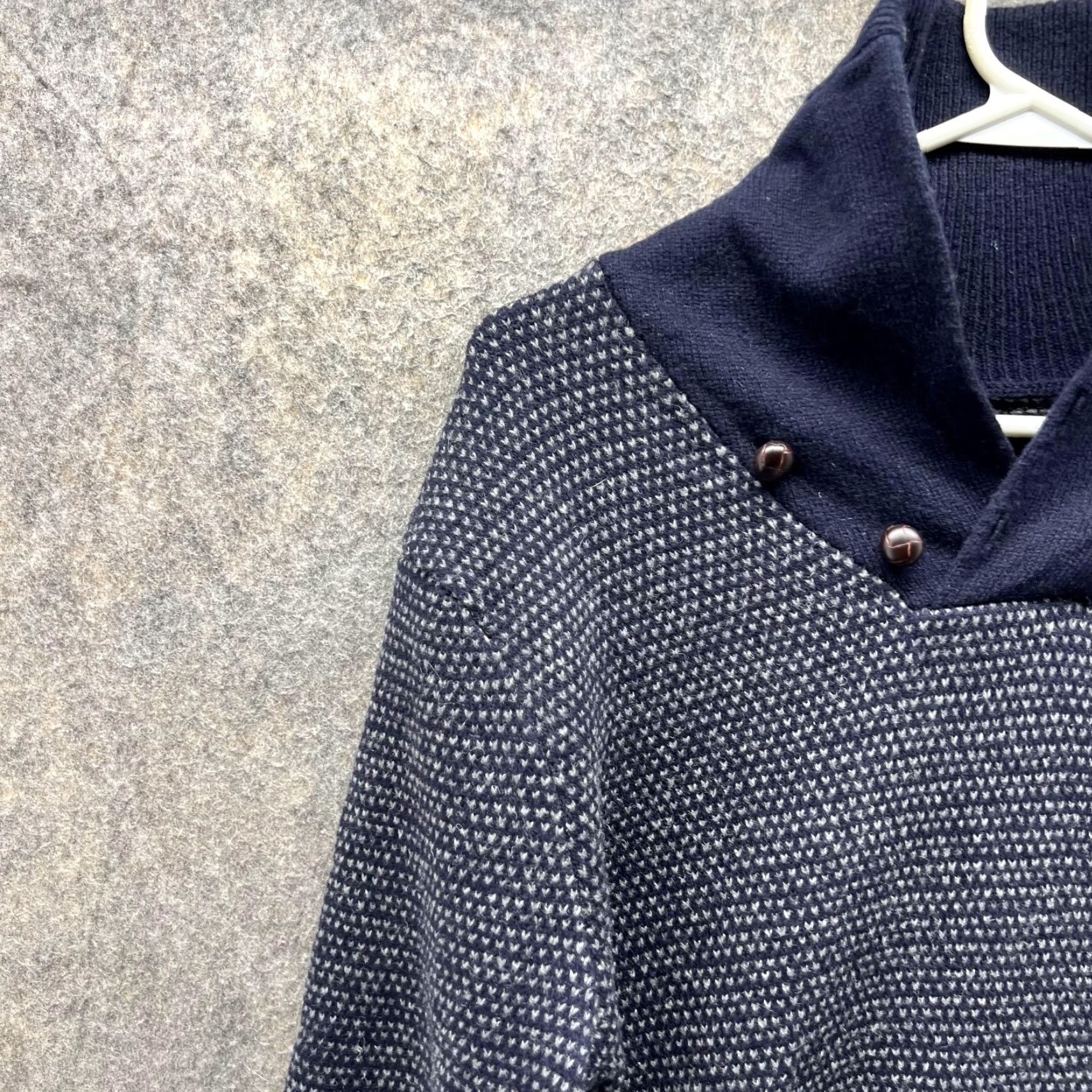 J.Crew VINTAGE J.CREW Sweater Women Small Blue Navy Cowl Neck Pullover Knit Cotton Knitted All Seasons Size S / US 4 / IT 40 - 3 Thumbnail