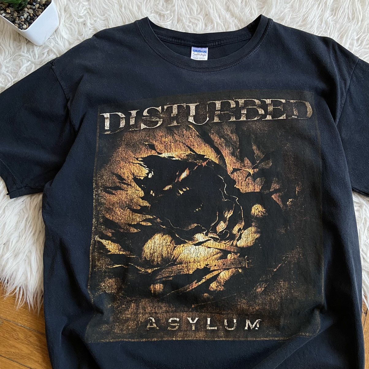 Band Tees 📌 Disturbed Asylum Rock Tour Faded T-Shirt Size US L / EU 52-54 / 3 - 2 Thumbnail