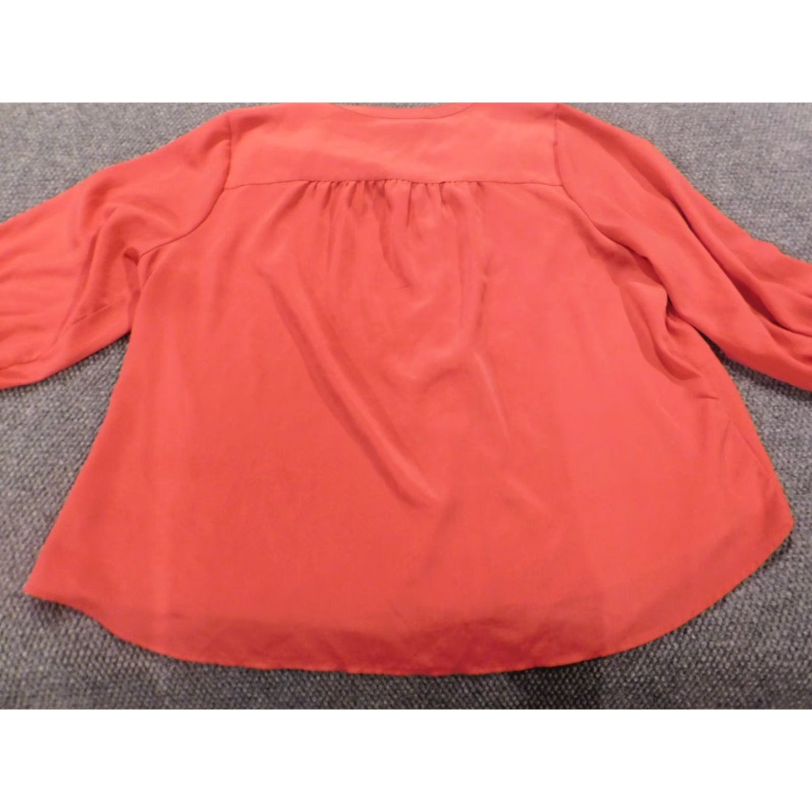 Vintage Investments Blouse 3X Plus Women Red Round Neck Pullover Polyester Long Sleeve Casual Sleeve Stretch Basic Rose Vintage No Size XXL / US 16-18 / IT 52-54 - 7 Thumbnail