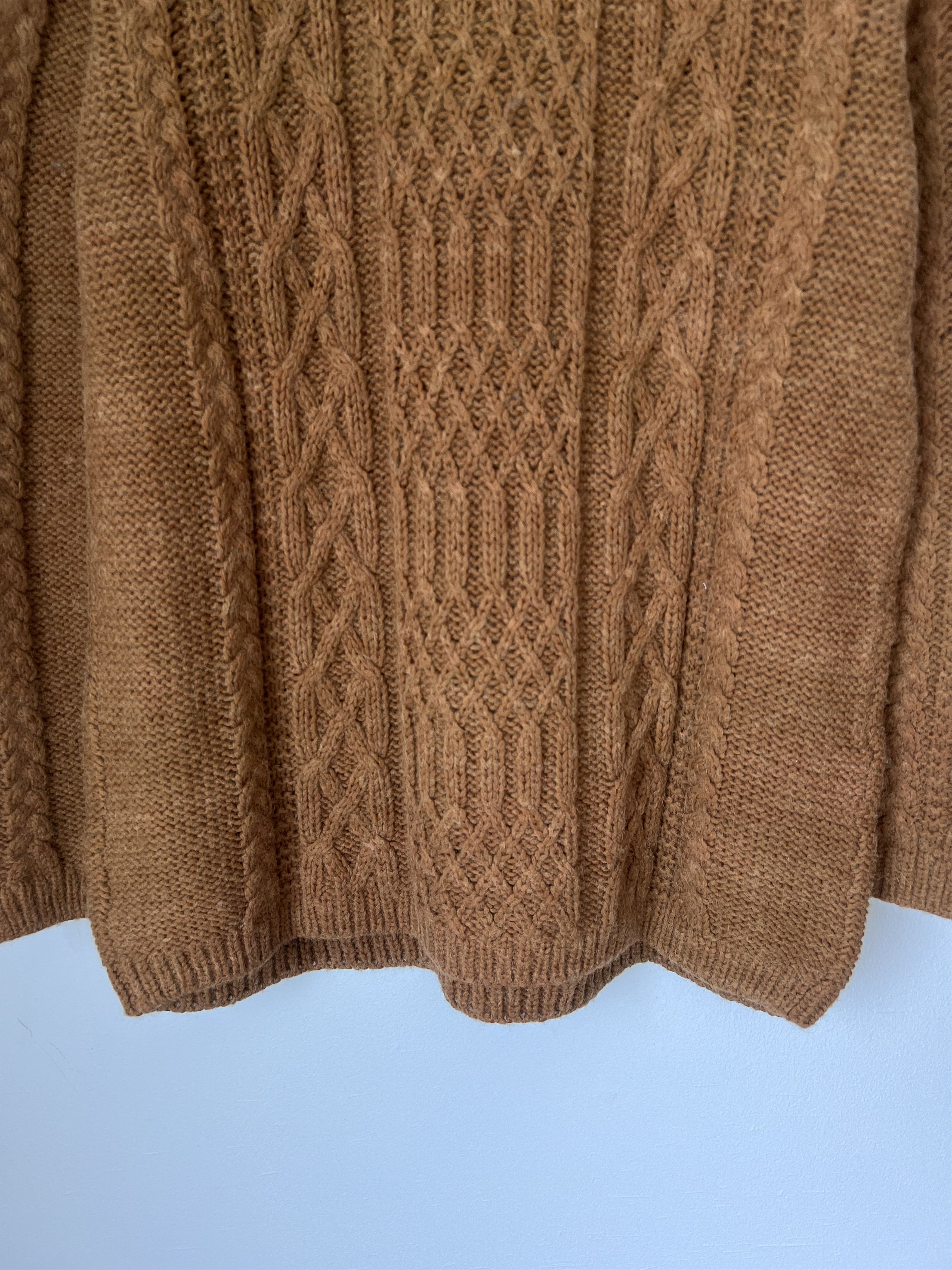 Maison Margiela Maison Margiela Cable Knit Sweater in Burnt Sienna Size US L / EU 52-54 / 3 - 7 Thumbnail
