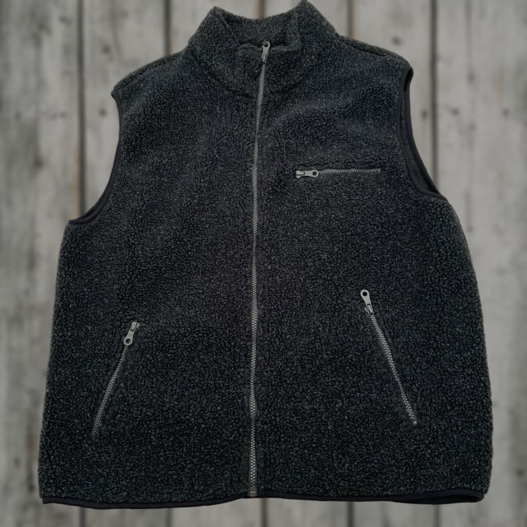 Vintage Fieldmaster Mens Vest 3XL Black Gray Faux Sherpa Full Zip Pockets Size US XXL / EU 58 / 5 - 1 Thumbnail