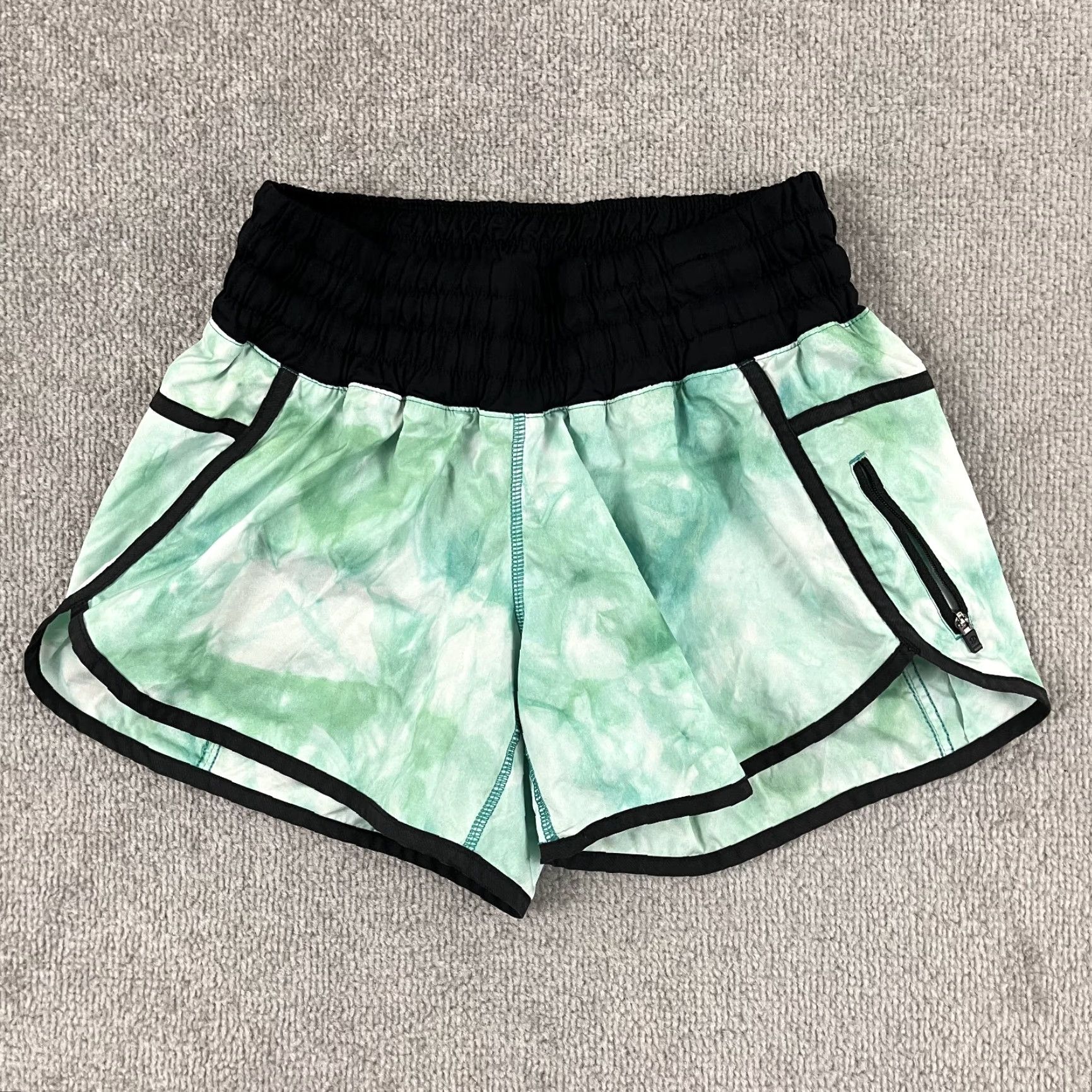 Lululemon Lululemon Tracker II Shorts Womens Size 6 Green Tie Dye 4" Lined Running Short Size 28" / US 6 / IT 42 - 4 Thumbnail