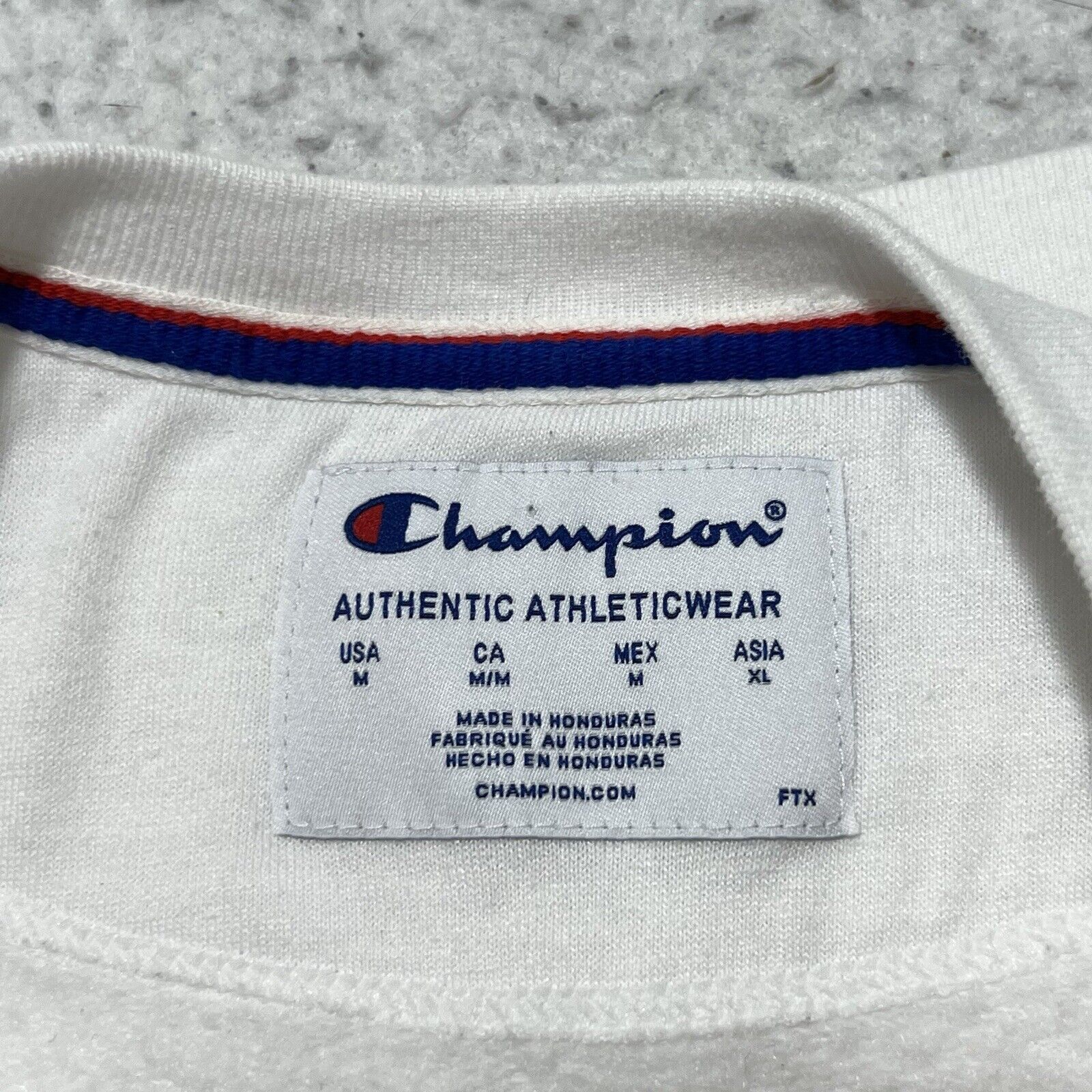 Champion Champion White Crewneck Sweatshirt Colorful Logo Pullover Size M / US 6-8 / IT 42-44 - 3 Thumbnail