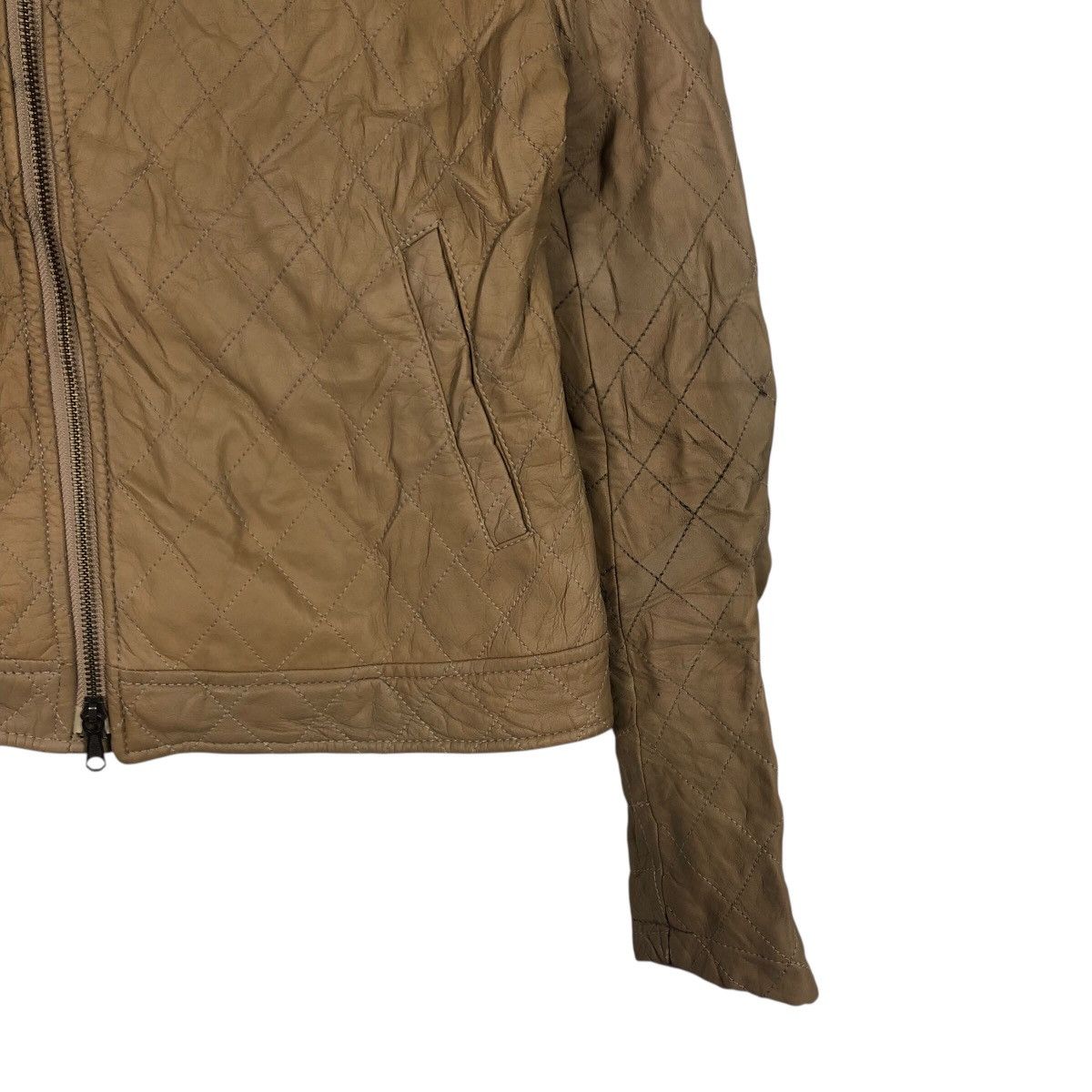 ADAM ET ROPE 📌Cropped Biker Leather Jacket Adam Et Rope Issey Miyake Size US M / EU 48-50 / 2 - 6 Thumbnail