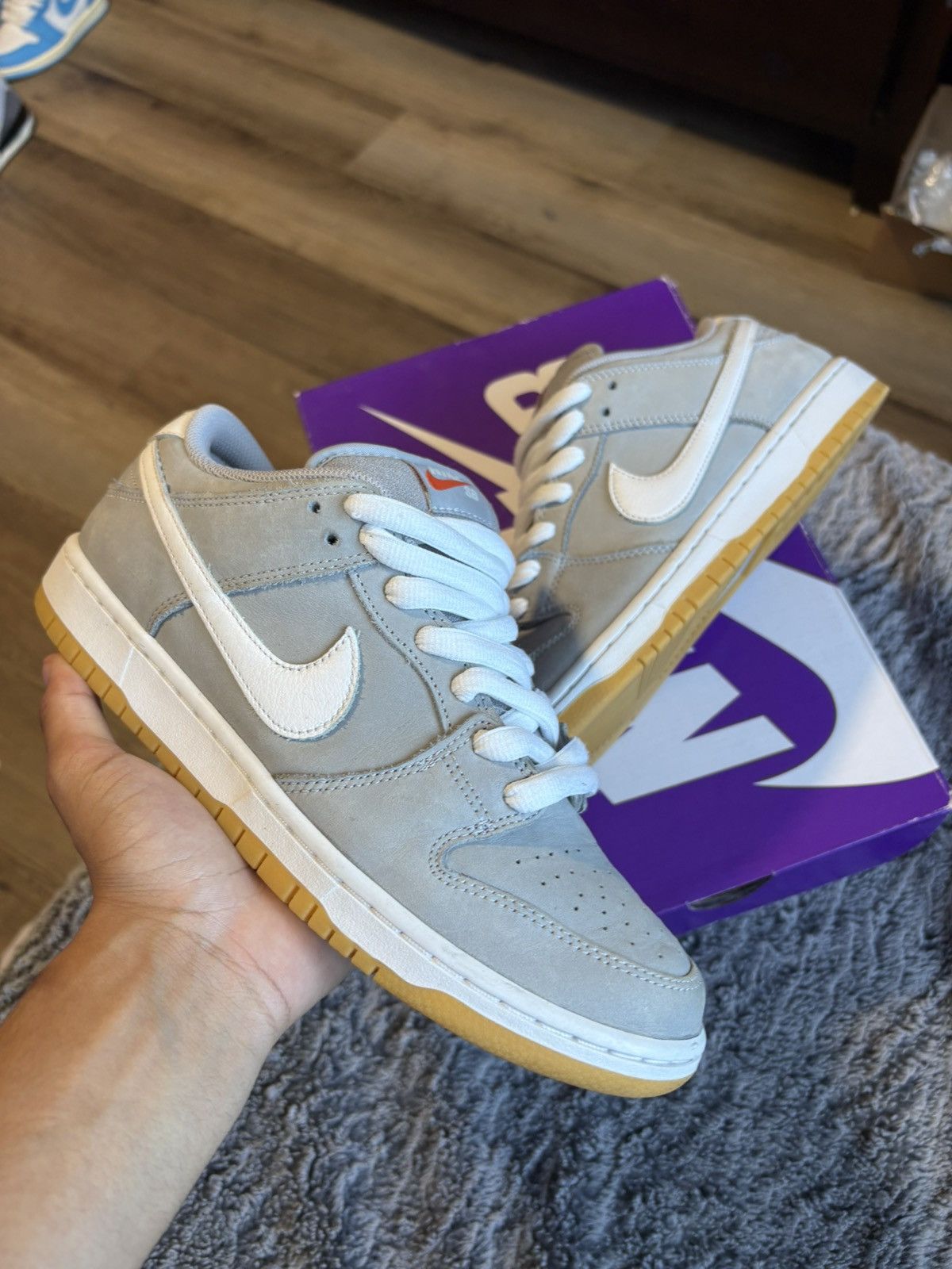 Nike SB Dunk Low Orange Label Wolf Grey Size 9