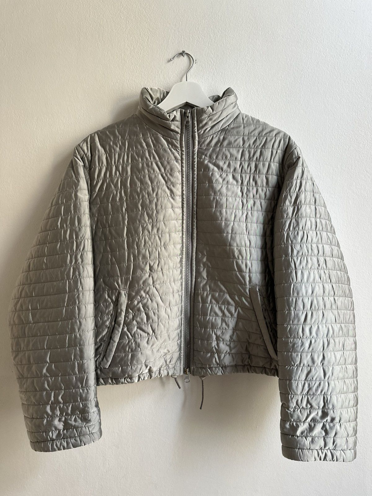 Giorgio Armani Armani Vintage 90s Cropped Unisex Silver Jacket Size M / US 6-8 / IT 42-44 - 1 Thumbnail