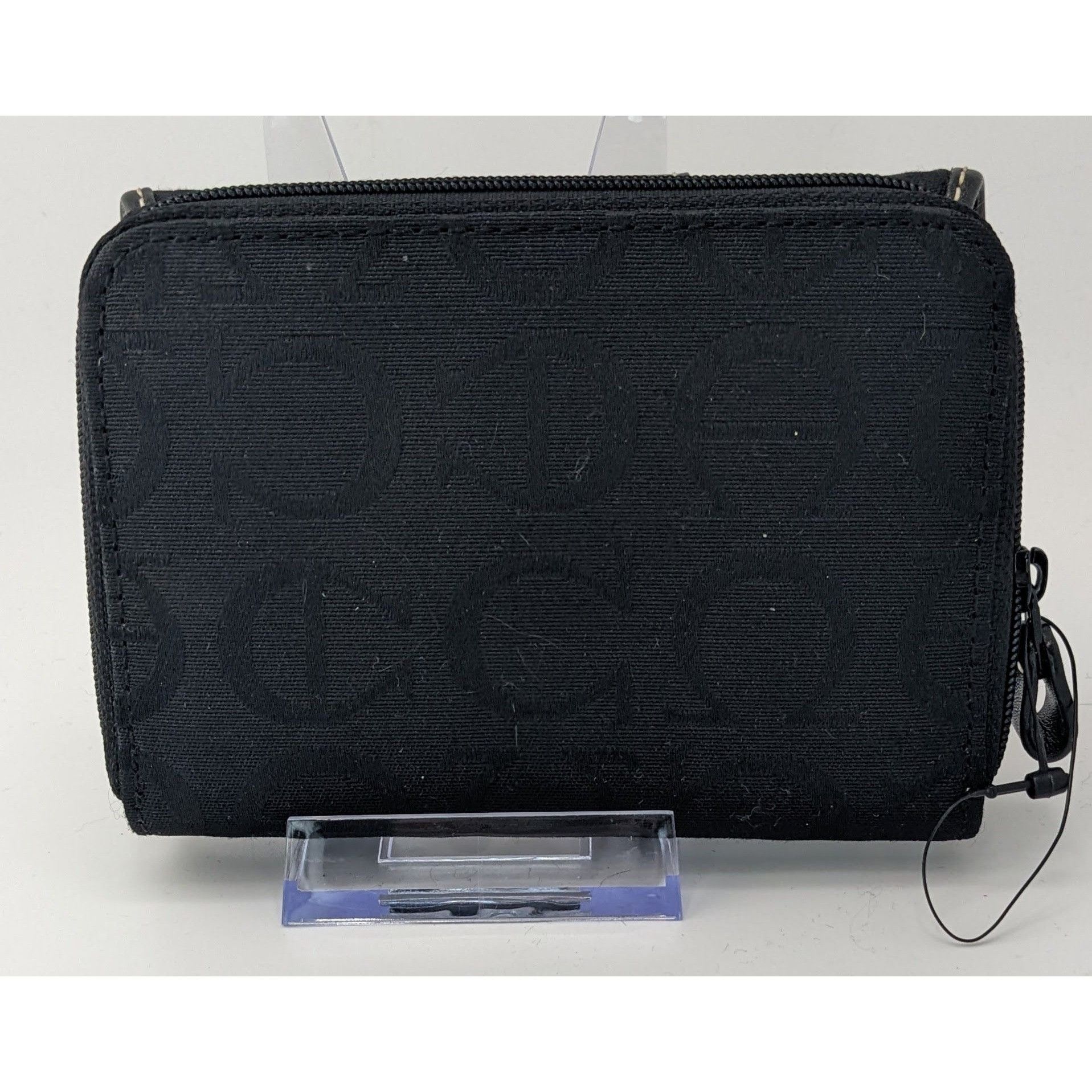 Etienne Aigner Etienne Aigner Black Monogram Canvas Wallet 5"x4"x1" With Sn Size ONE SIZE - 6 Thumbnail