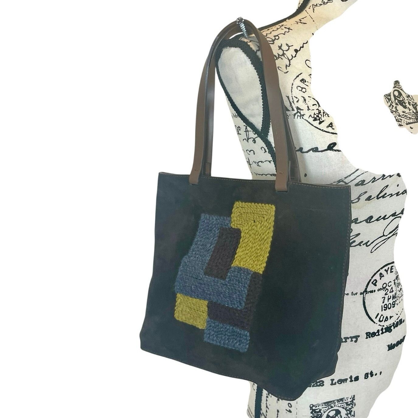 & Other Stories LAMARTHE PARIS TOTE SUEDE BROWN EMBROIDERED MADE IN ITALY Size ONE SIZE - 11 Thumbnail