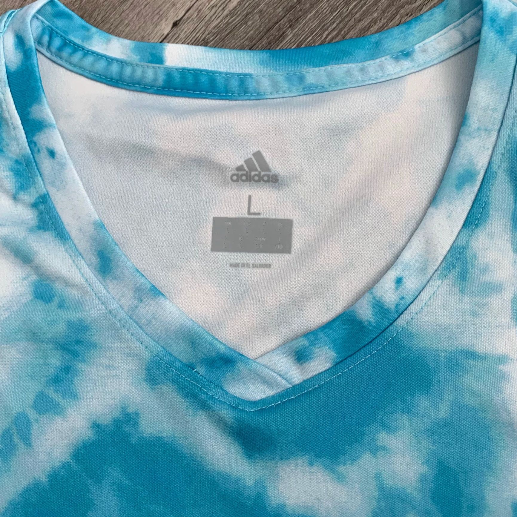 Adidas Adidas Tank Top Womens Large Poly Tie Dye Sea Breeze Graphic Perf Print New Softball Casual Size L / US 10 / IT 46 - 3 Thumbnail