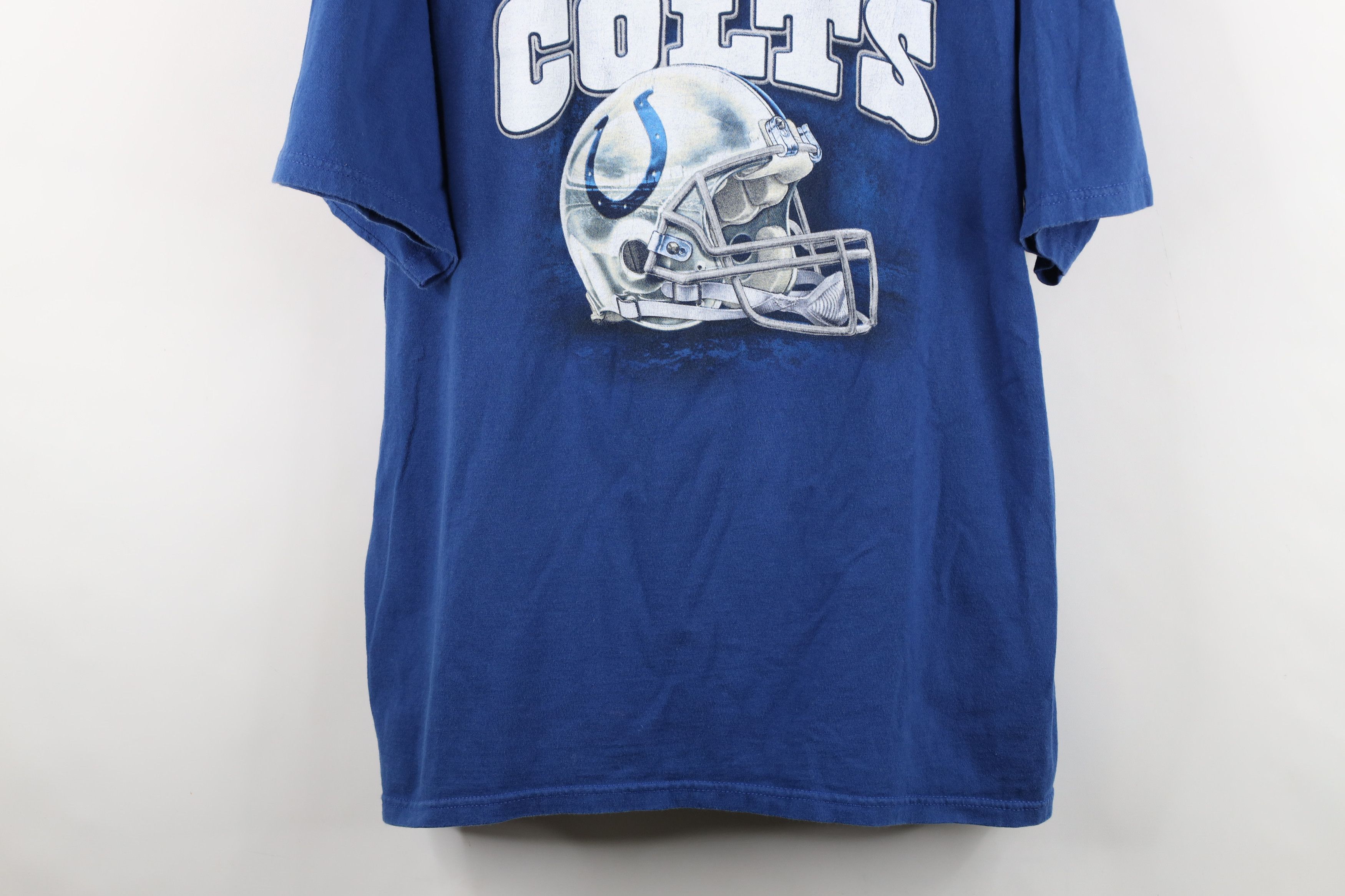 Vintage Vintage Y2K 2005 NFL Indianapolis Football T-Shirt Blue Size US XL / EU 56 / 4 - 3 Thumbnail