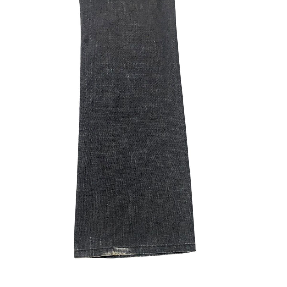 Japanese Brand Hiromichi Nakano Black Waxed Denim Flare Jeans Hedi Slimane Size US 31 - 14 Thumbnail