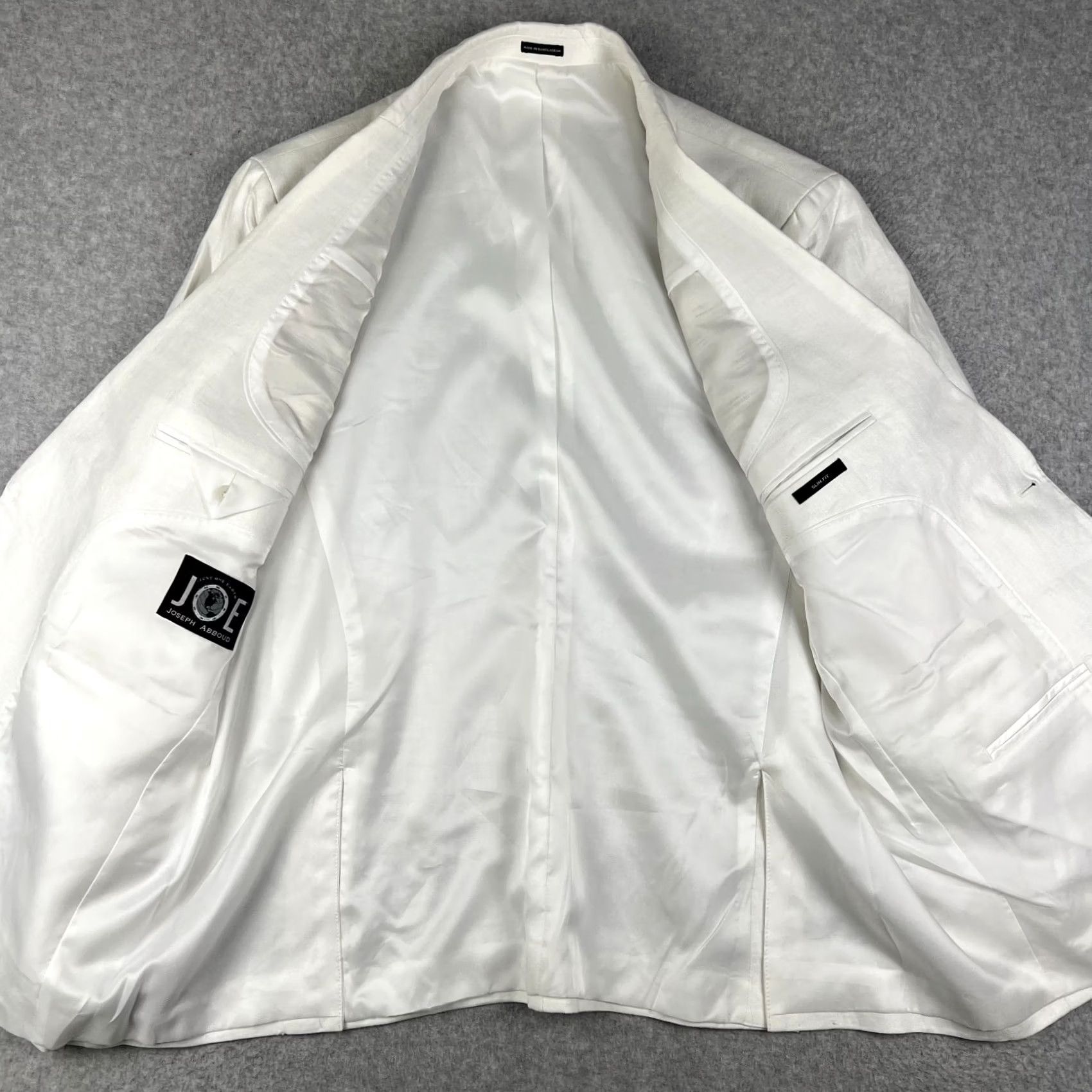 Joseph Abboud Joseph Abboud Sport Coat Blazer 46R Slim Mens White Jacket NWT Size 46R - 3 Thumbnail