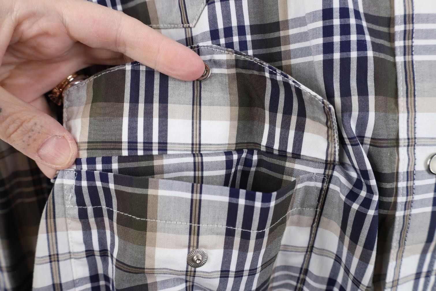Wrangler Vintage 90s Wrangler Cowboy Pearl Snap Button Shirt Plaid Size US XL / EU 56 / 4 - 5 Thumbnail