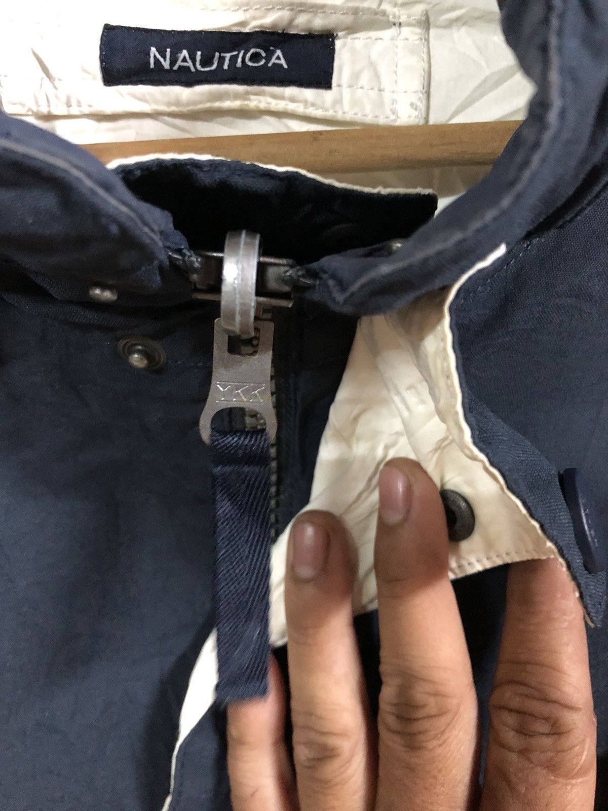 Nautica × Vintage Vintage 90’s Nautica Reversible Zipper jacket Size US L / EU 52-54 / 3 - 8 Thumbnail
