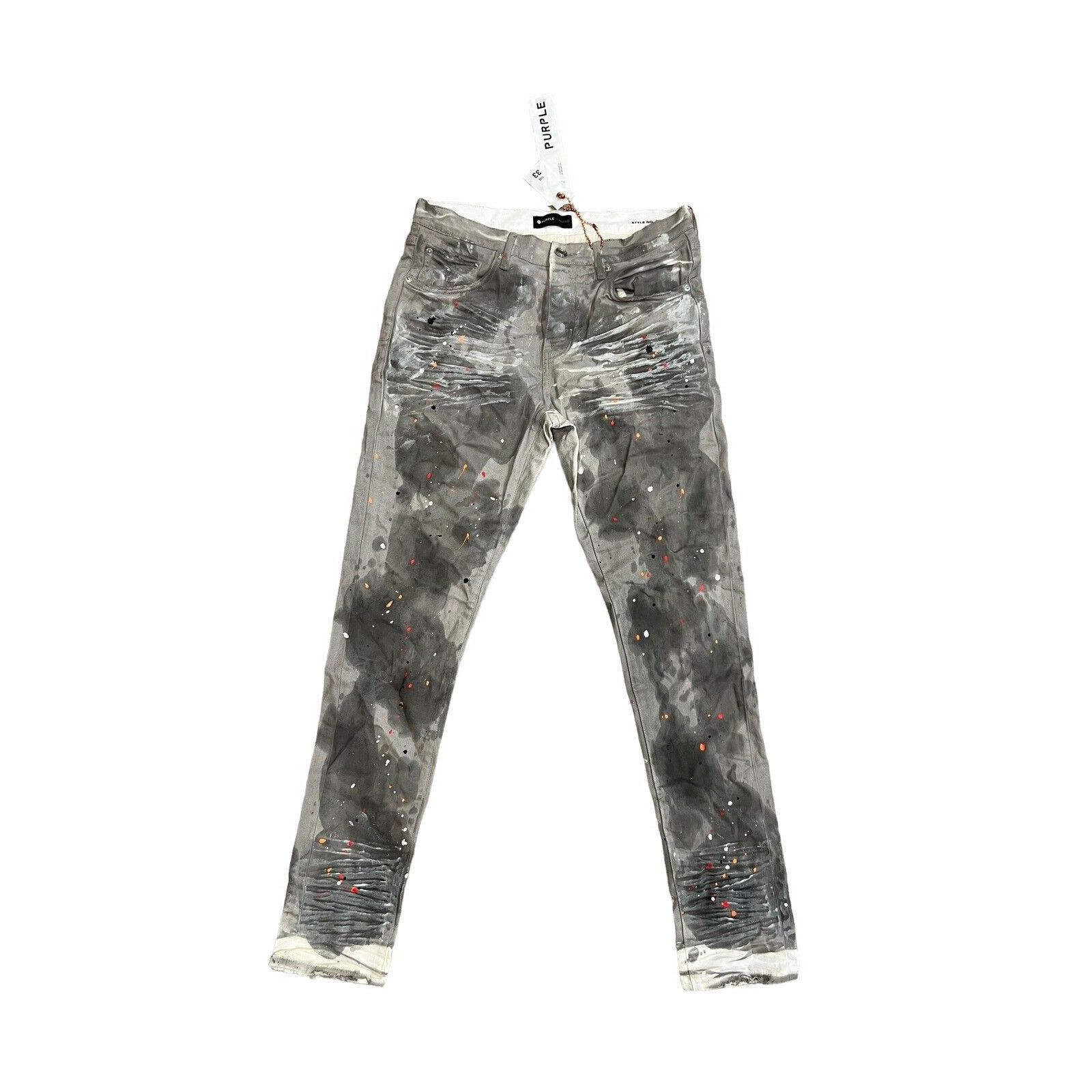 image of Jeans Mens Slim Fit P001 $295 Gray Size 33/32 in Grey