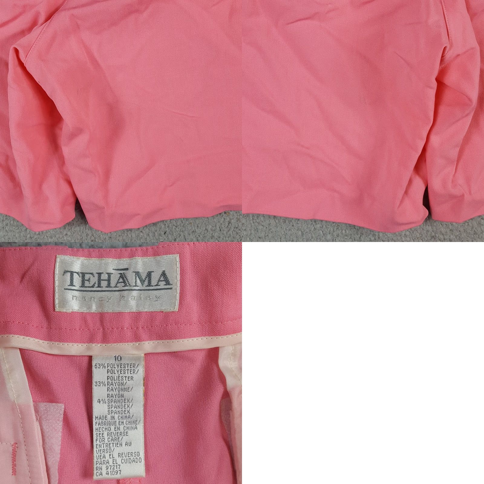 Pinko VINTAGE Y2K Preppy Pink Women's Bermuda Shorts Golf Tennis Breathable 10 Cotton Zip Button Logo Zipper Marquesa Teháma Size 32" / US 10 / IT 46 - 8 Thumbnail