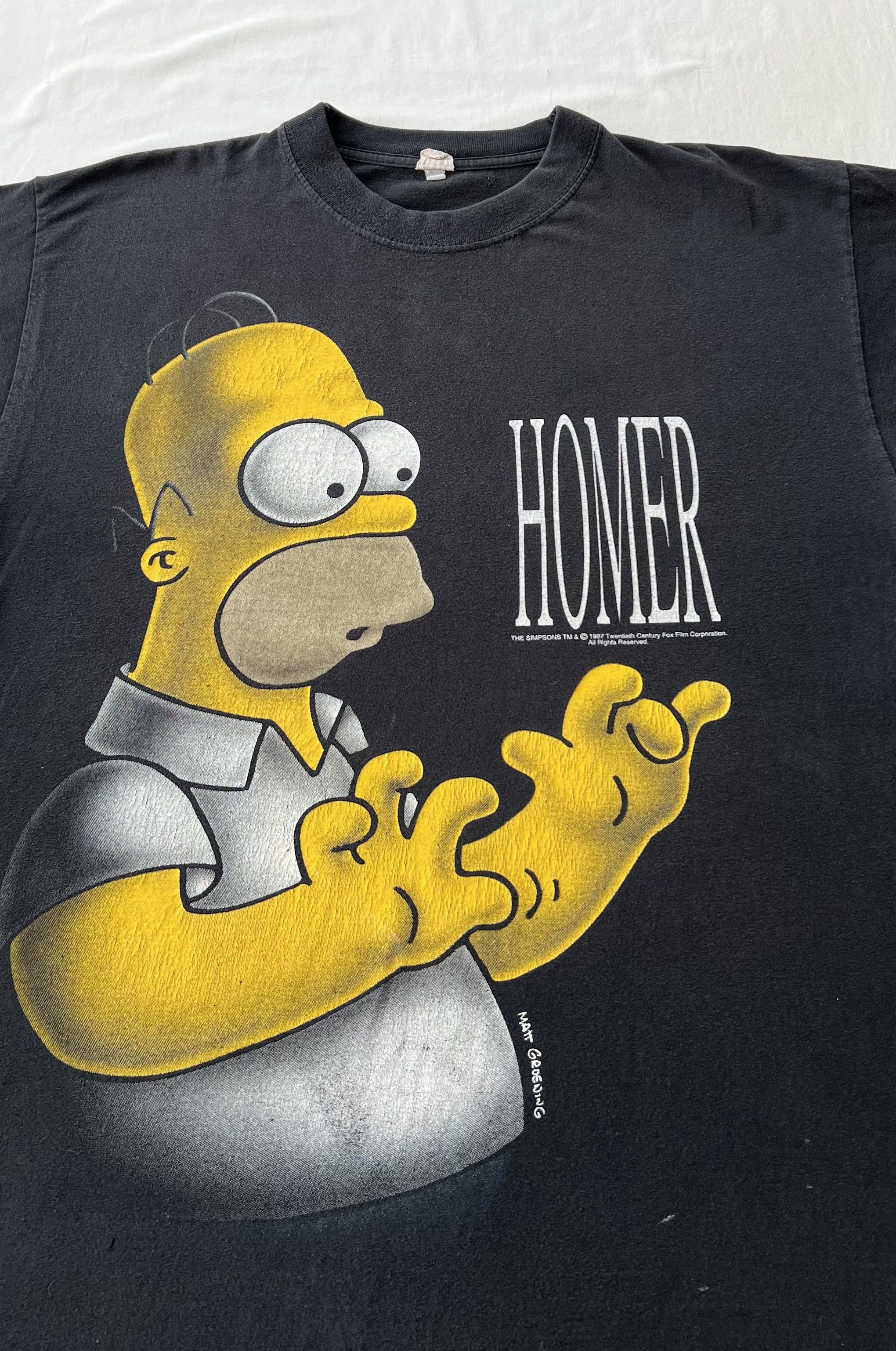 The Simpsons Vintage 1997 The Simpsons Homer Matt Groening Black T-shirt Size US L / EU 52-54 / 3 - 4 Thumbnail