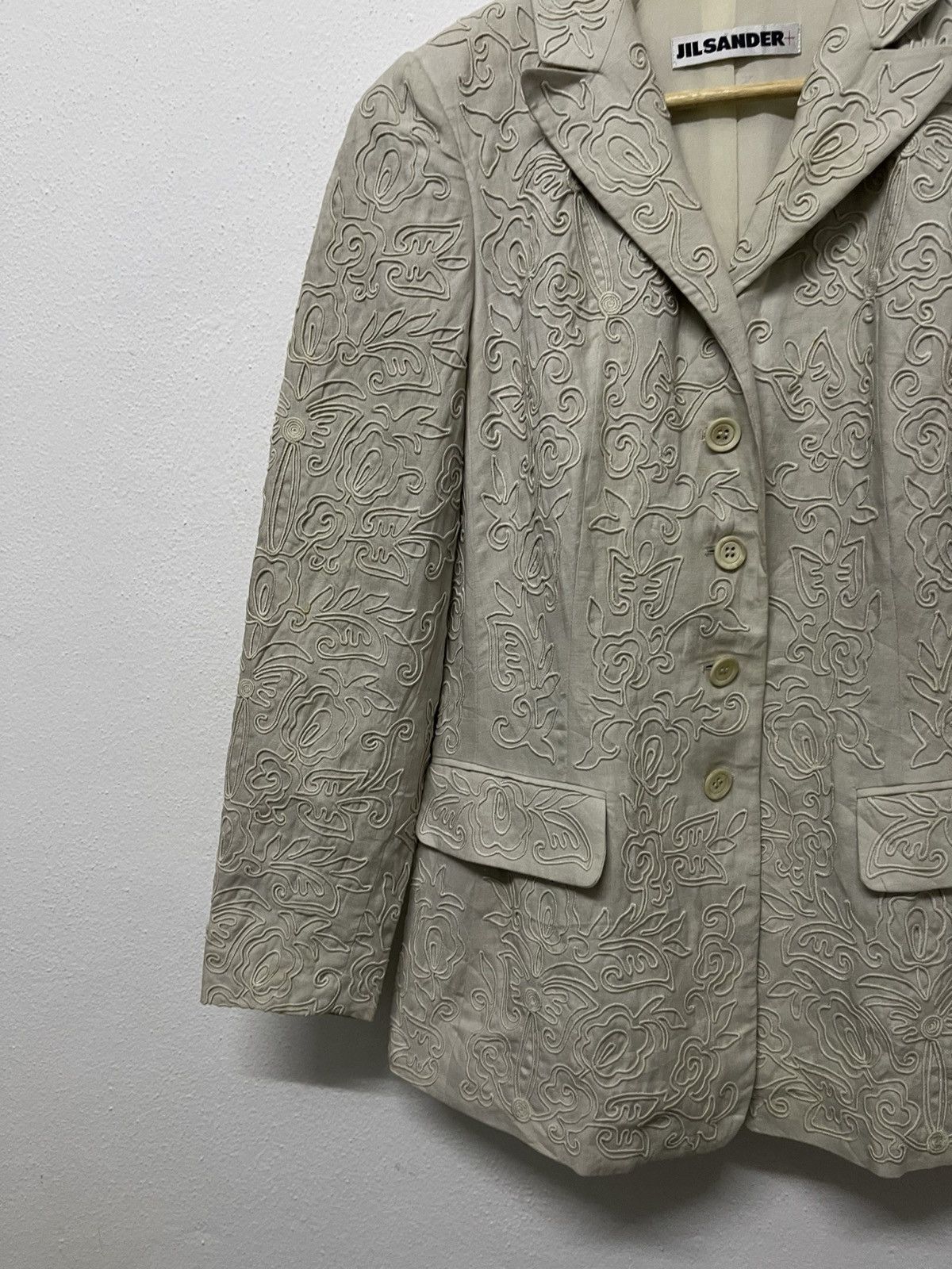 Jil Sander 1990s JIL SANDER EMBROIDERED FORMAL SUIT RARE DESIGN Size XS / US 0-2 / IT 36-38 - 3 Thumbnail