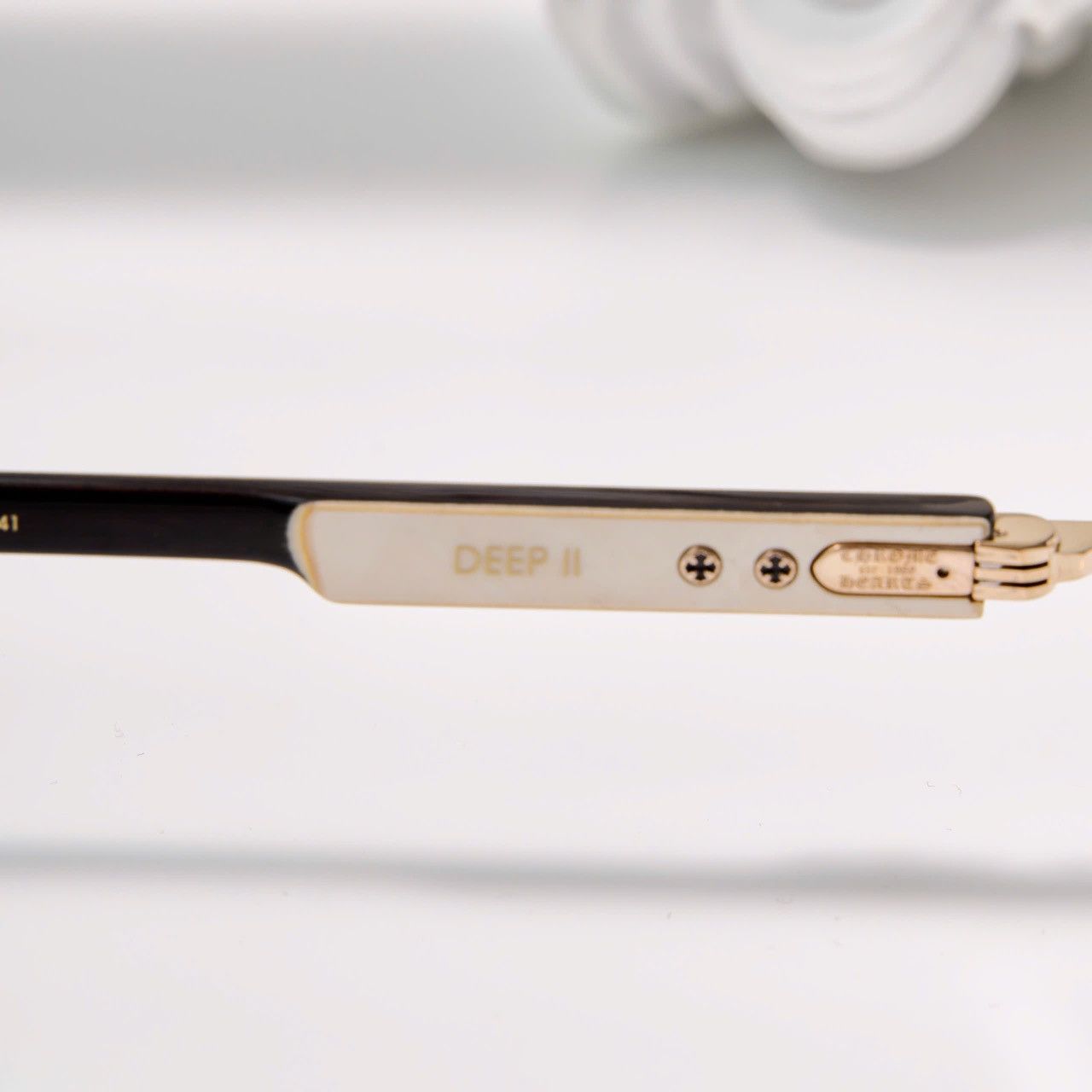 Chrome Hearts CHROME HEARTS DEEP II GOLD PLATED - WHITE EBONY - PIANO VARNISH GLASSES Size ONE SIZE - 5 Thumbnail