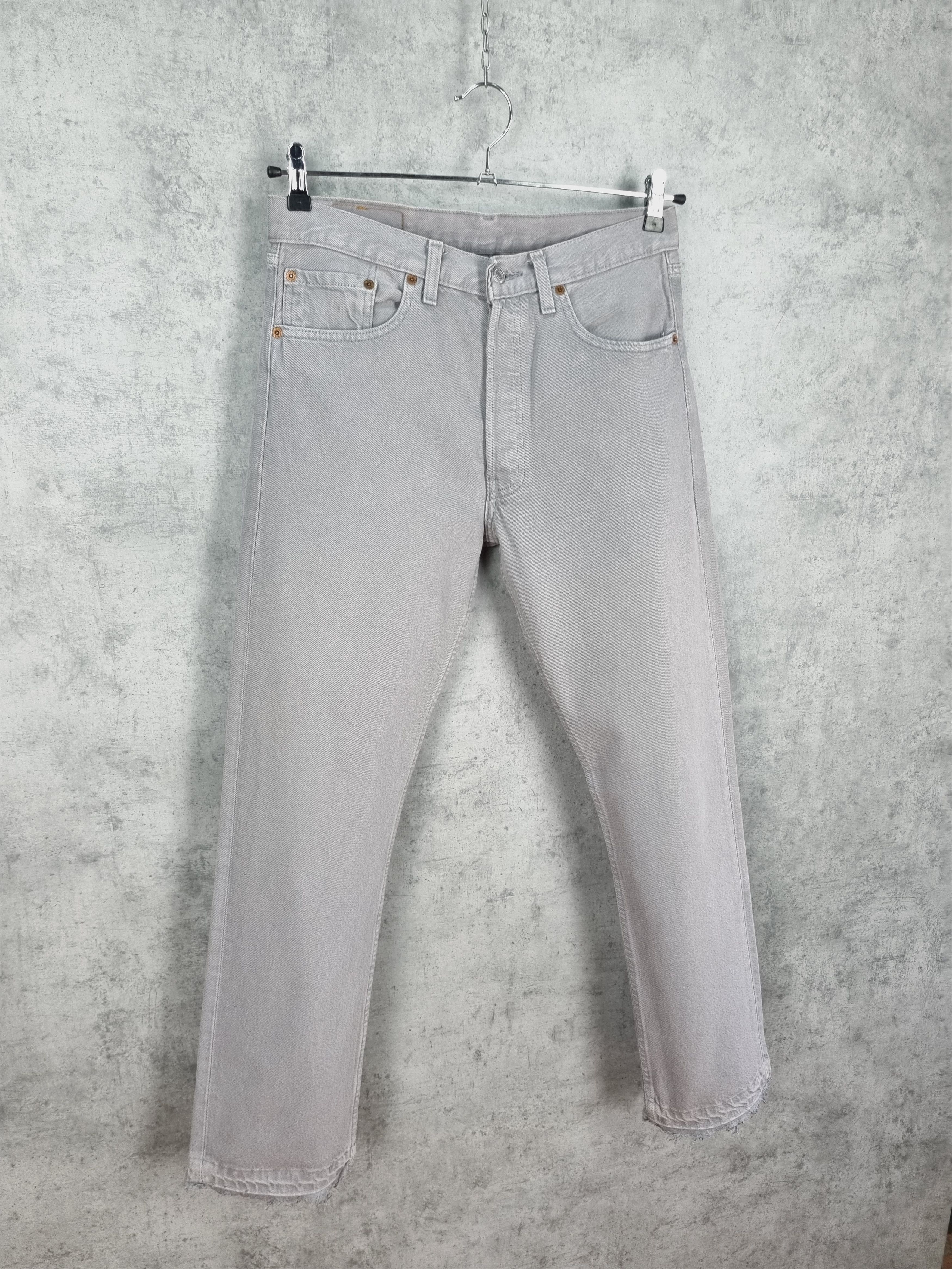 Levi's × Levi's Vintage Clothing 90s Levi's 501 Gray Denim Buttons Flies Jeans Size US 31 - 5 Thumbnail