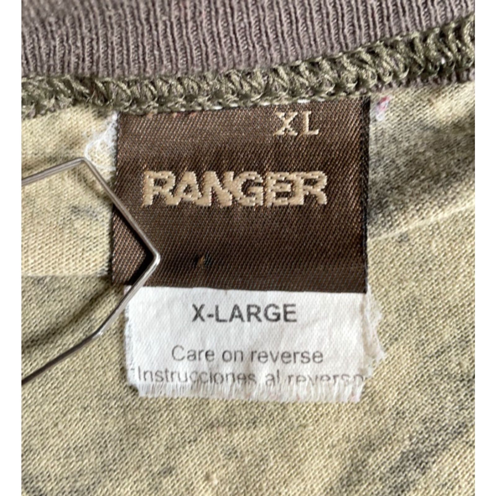 Vintage VINTAGE Ranger Camouflage Long Sleeve T-Shirt Green Pocket Crew Neck Men XL Large 90s Size US L / EU 52-54 / 3 - 3 Thumbnail