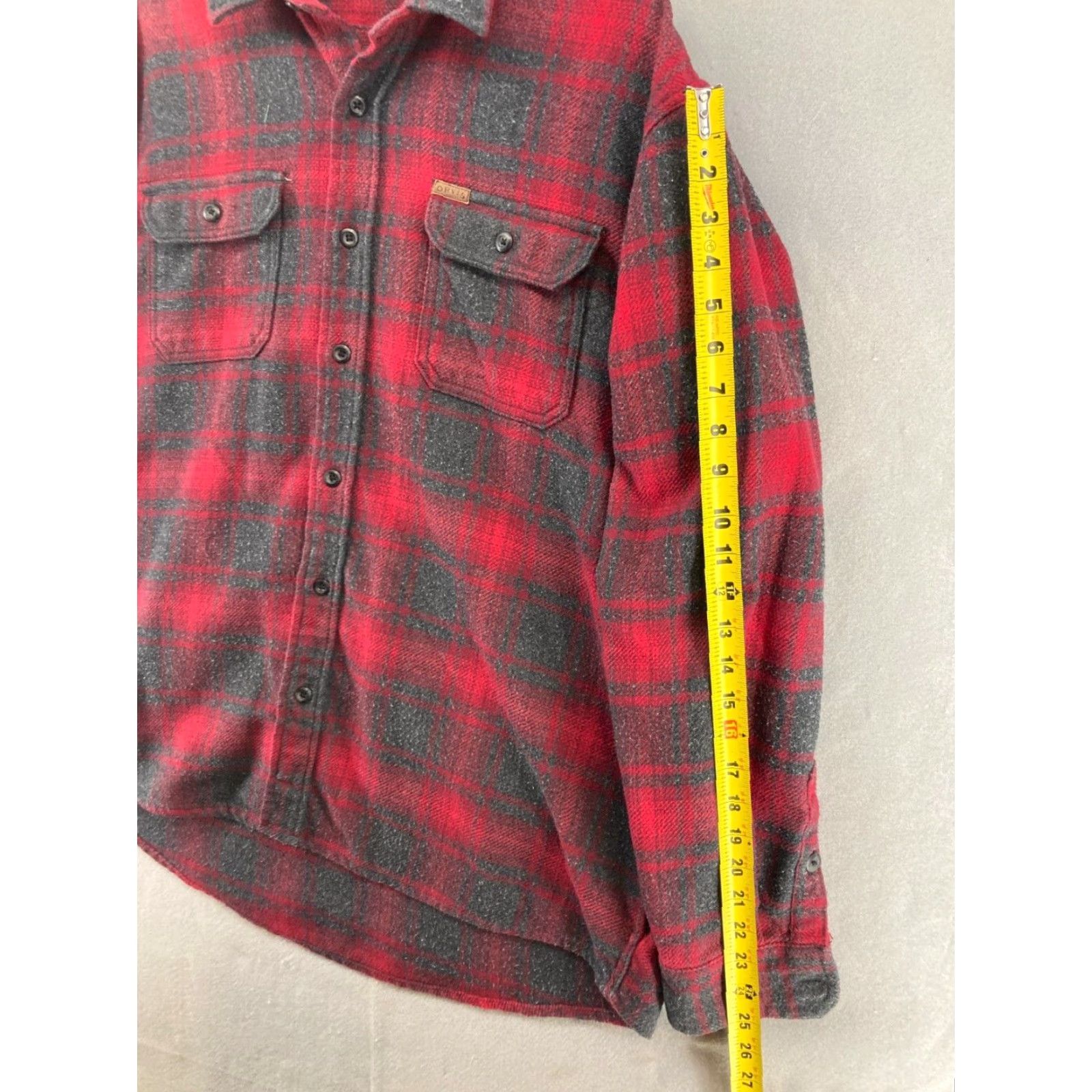 Orvis VINTAGE Orvis Mens Flannel Shirt 2XL Red Grey Buffalo Plaid Heavyweight Shirt Mens 2XL Red Plaid Outdoors Hunting Casual Button-Up Cotton Polyester"} Size US XXL / EU 58 / 5 - 4 Thumbnail